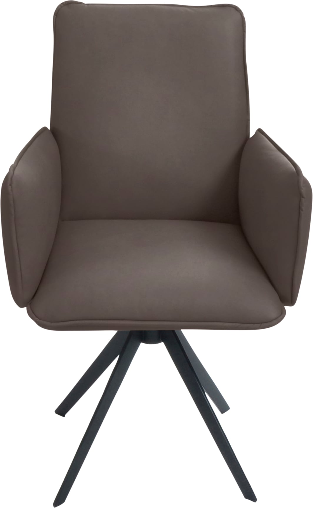 K+W Komfort & Wohnen Chaise de salle à manger »Drehstuhl, Armlehnstuhl, Lederstuhl« () Tourniquet éclair et fonction de retour, passepoil décoratif 12 mm