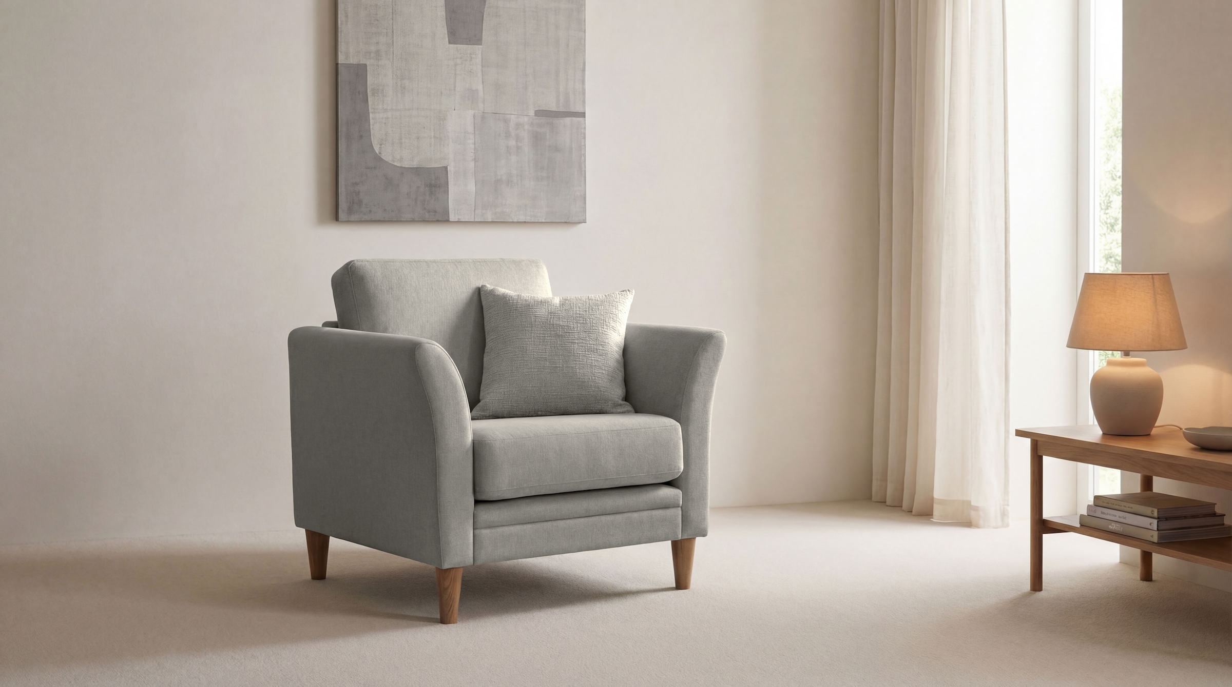 Home affaire Fauteuil »Arellano, Breite 93 cm« 1 cuis tlg. klassisches Design, mit Massivholzfüssen, Webstoff fein