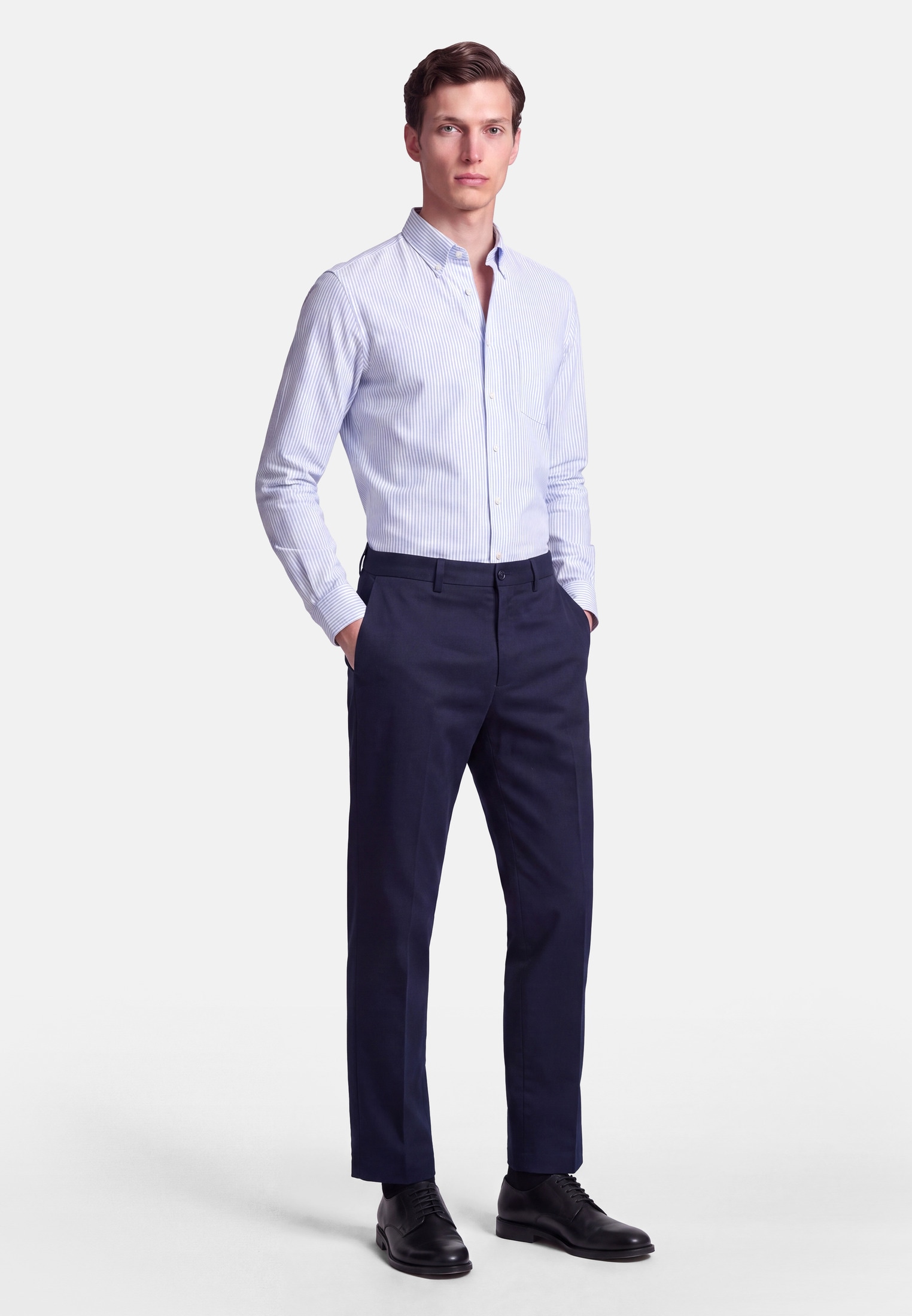 seidensticker Chemise d'affaires col boutonné classique 1/1 rayé