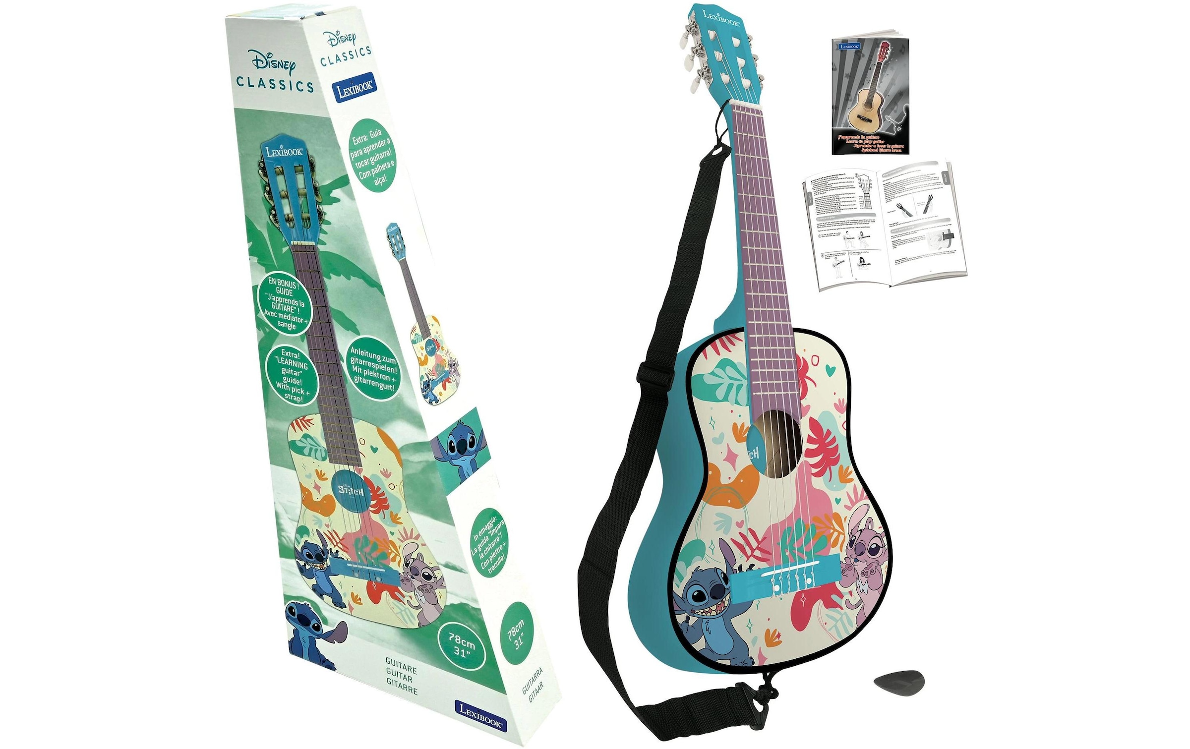Lexibook® Jouet instrument de musique »Akustikgitarre Disney Stitch«
