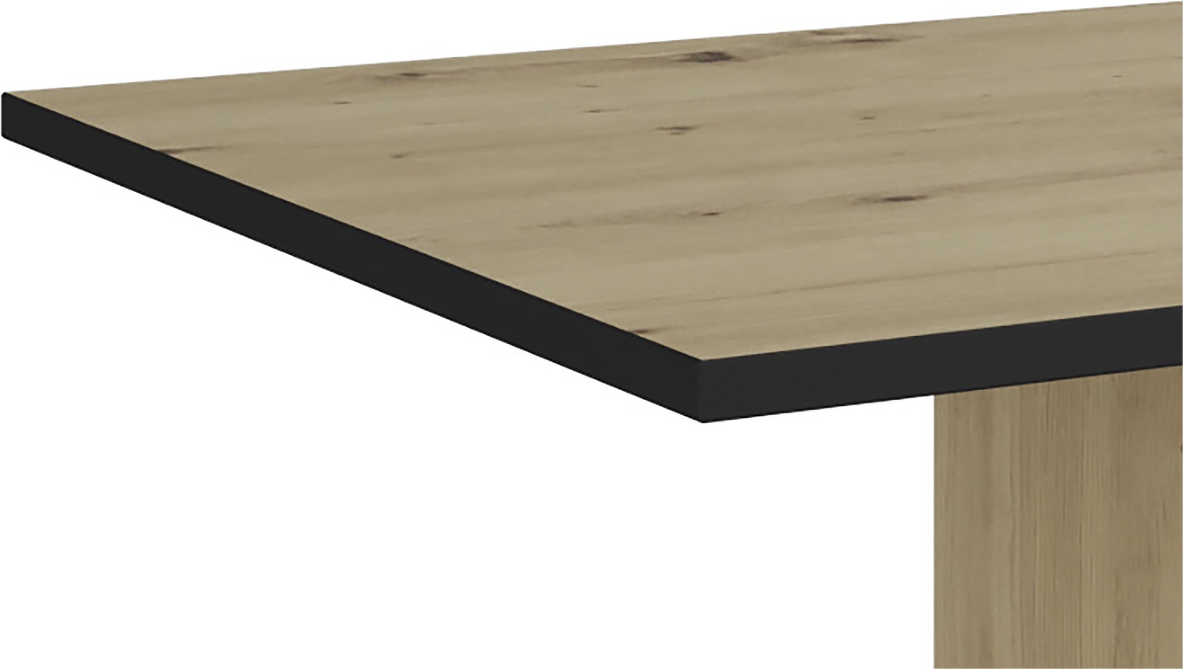 byLIVING Couchtisch »TOM« Eiche-Optik oder Weiss, Kante schwarz, Belastbarkeit 40 kg, B: 110 cm