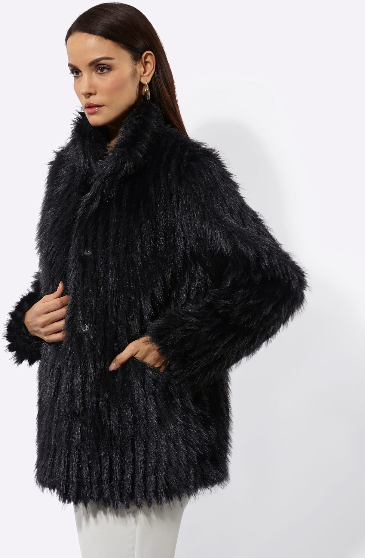 Mainpol Veste en fausse fourrure