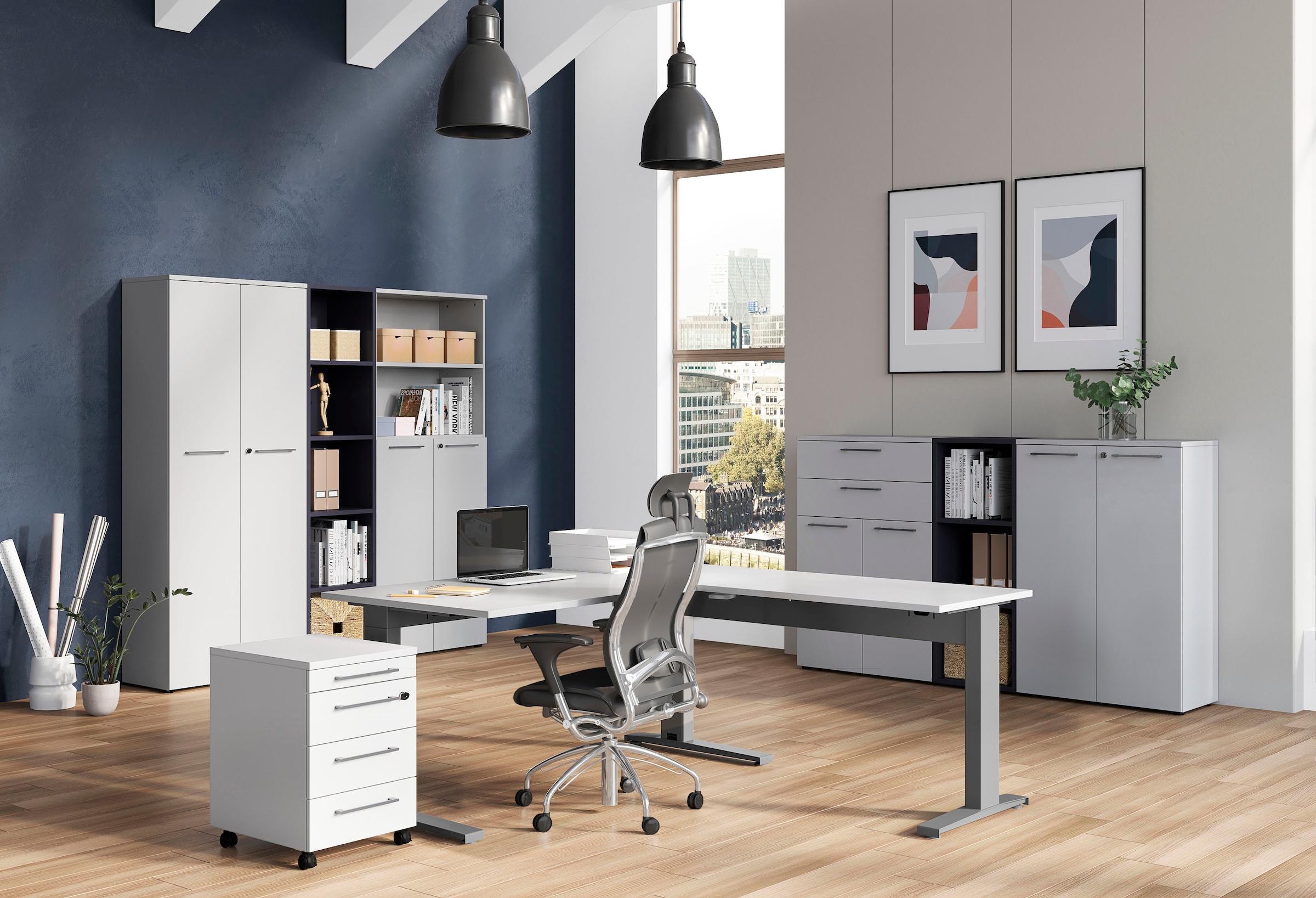 GERMANIA Étagère à dossiers »GW-Agenda Aktenregal« mit verstellbaren Einlegeböden, Breite 45 oder 80 cm, Made in Germany