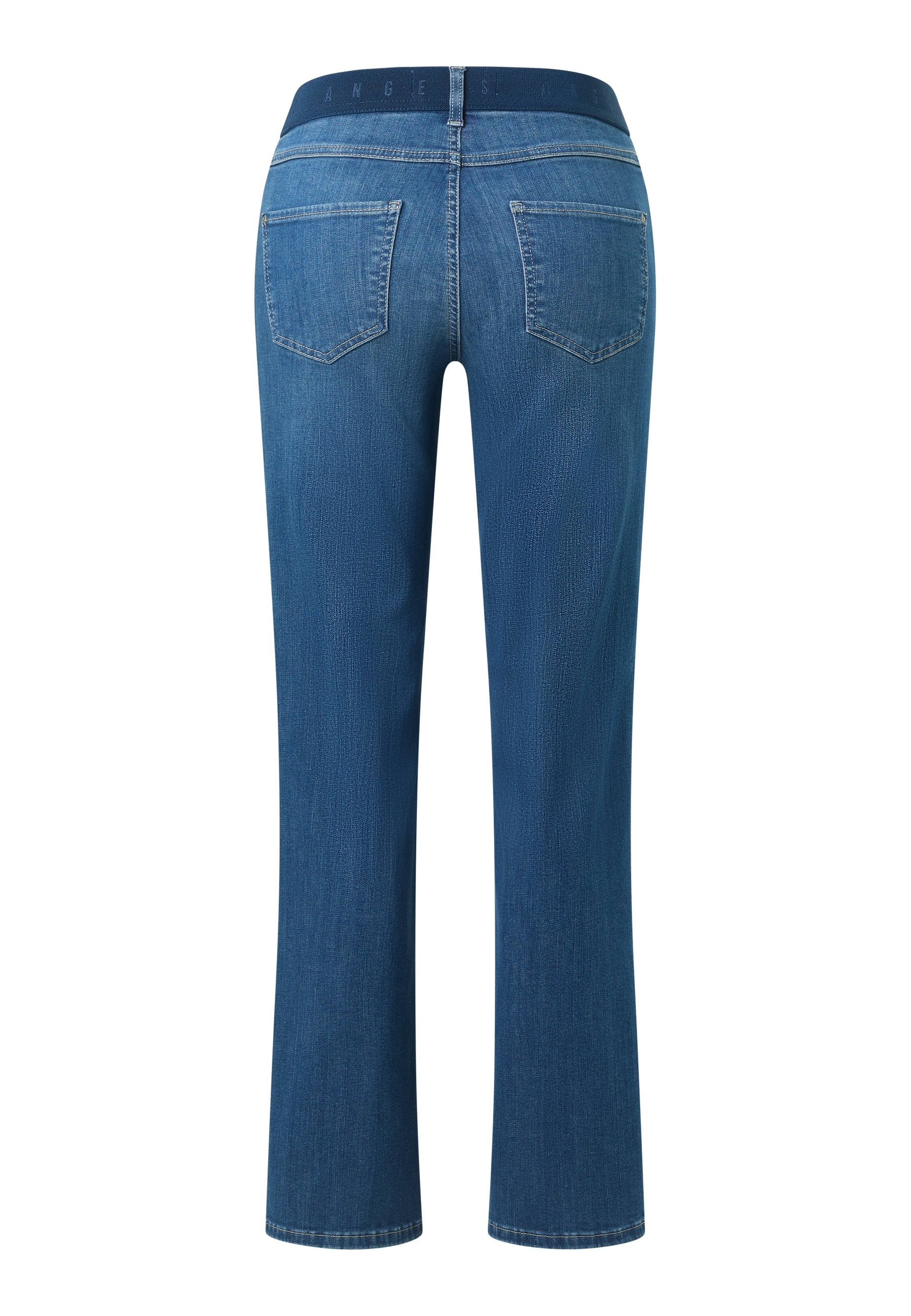 ANGELS Jeans à 5 poches »L. SPORTY« coupe large, avec passants de ceinture, forme à un bouton