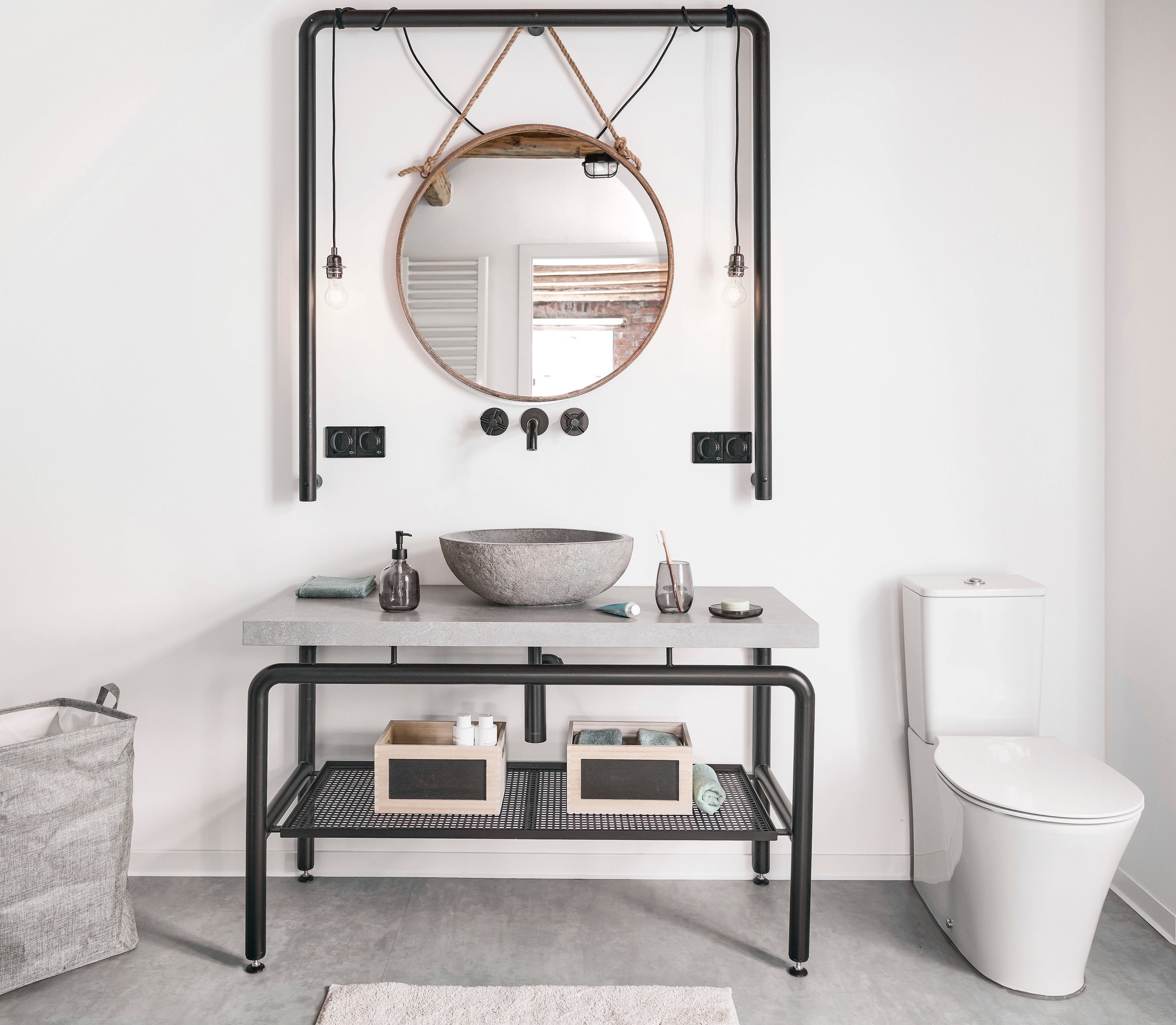 Zeller Present Sac à linge 2 praktische Griffe