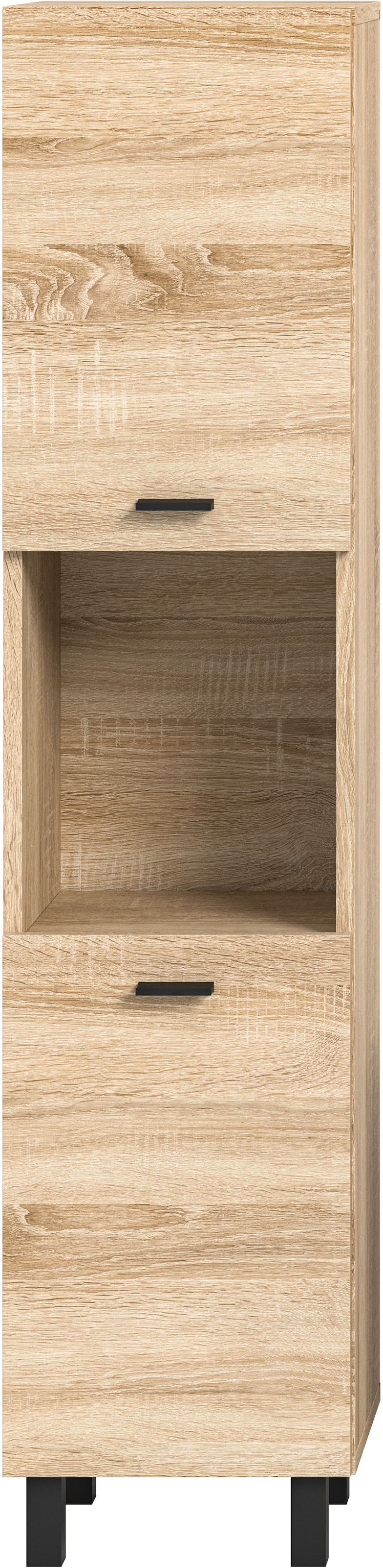 welltime Hochschrank »Tampa, Höhe 125cm, hängend oder stehend montierbar« Badschrank, Bad-Hängeschrank, Badezimmer, Bad-Möbel