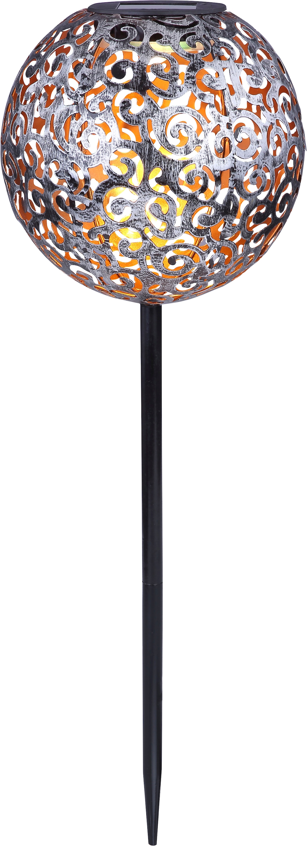 GLOBO LIGHTING LED Solarleuchte »SOLAR« LED-Modul 1 Stk. Warmweiss Solarlampe für Garten, Toller Lichteffekt, Solarkugel mit Erdspiess