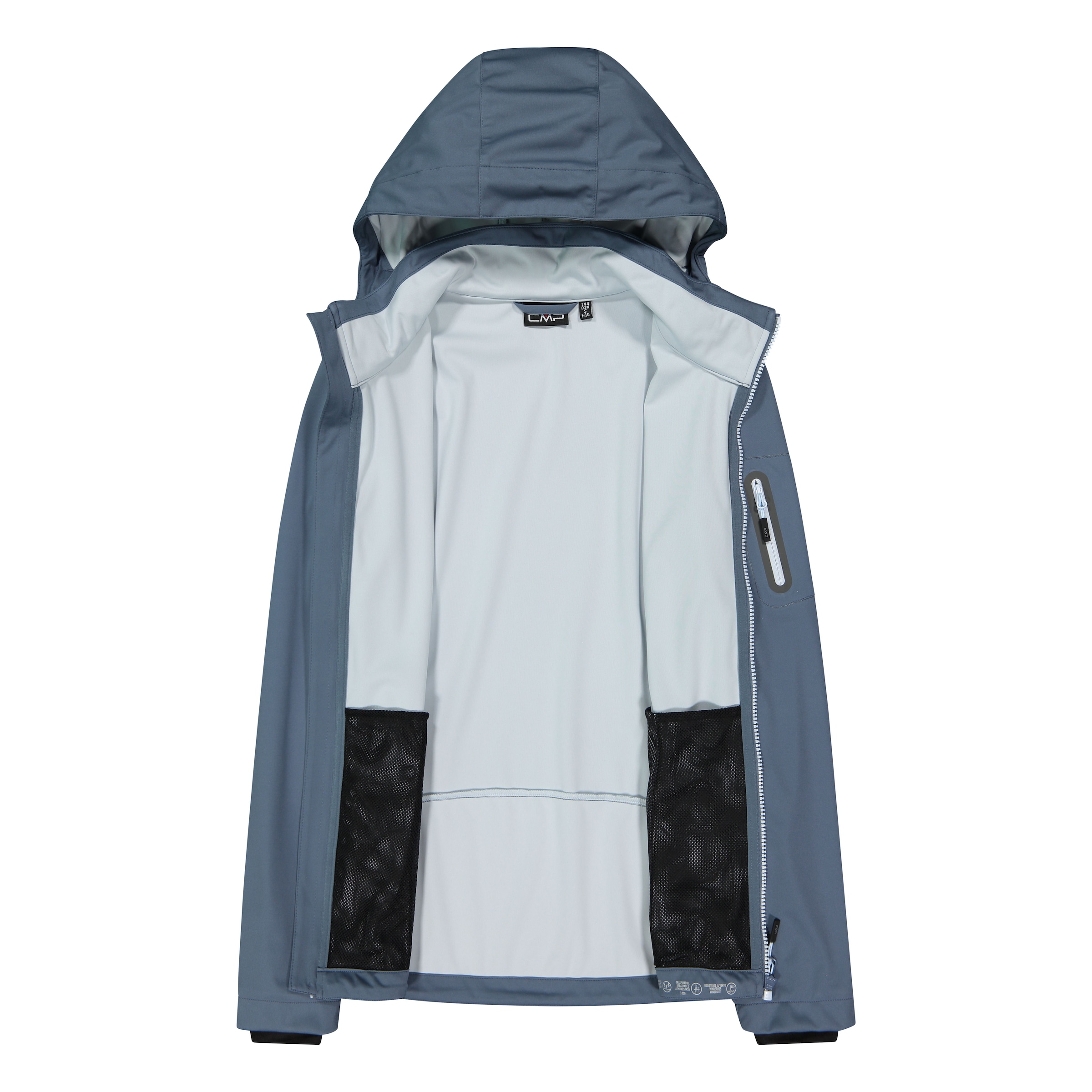 CMP Veste softshell »WOMAN JACKET DET HOOD« avec capuche avec capuche, respirant, coupe-vent, déperlant