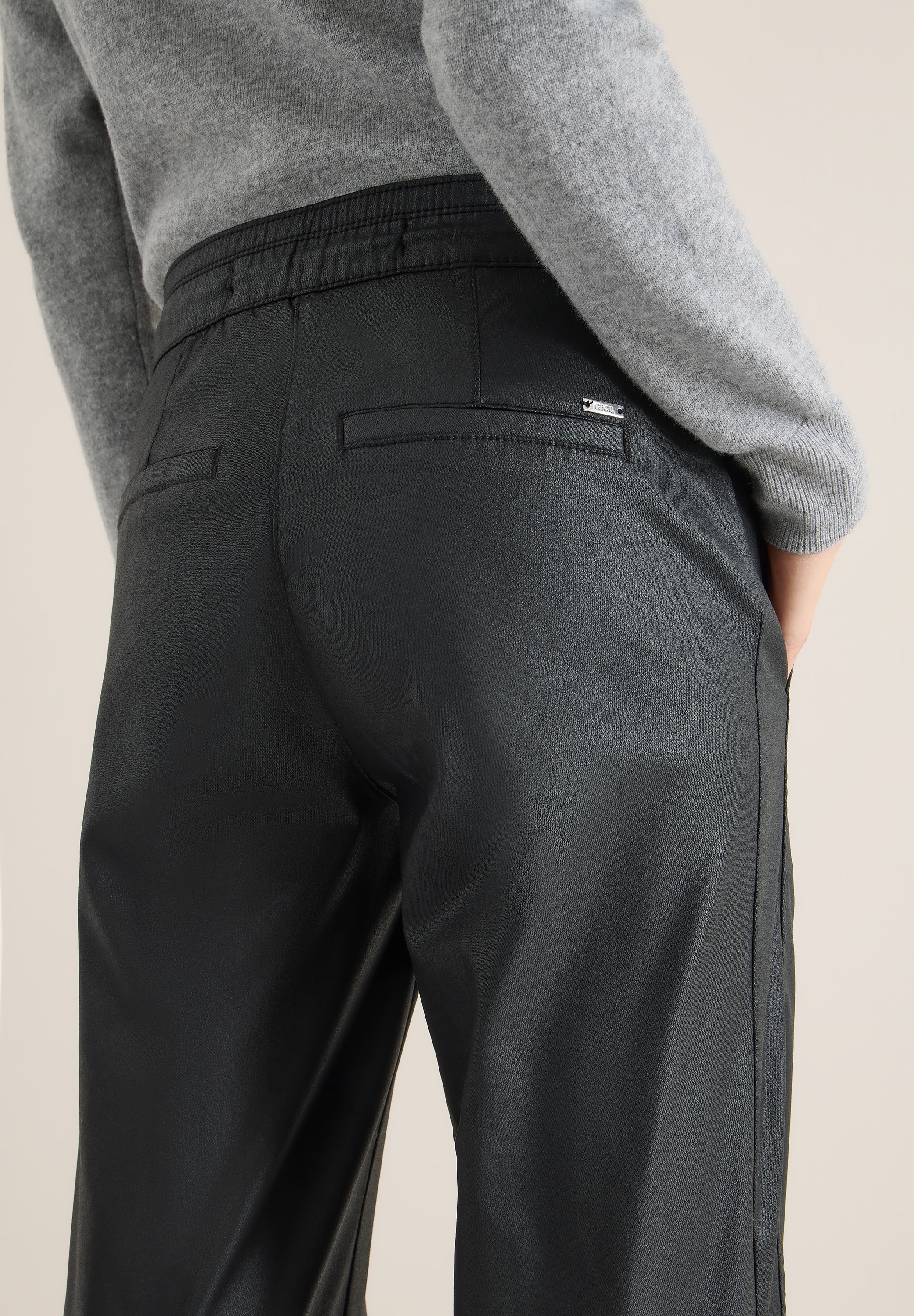Cecil Pantalon à enfiler »Style NEELE«  im Leder-Look