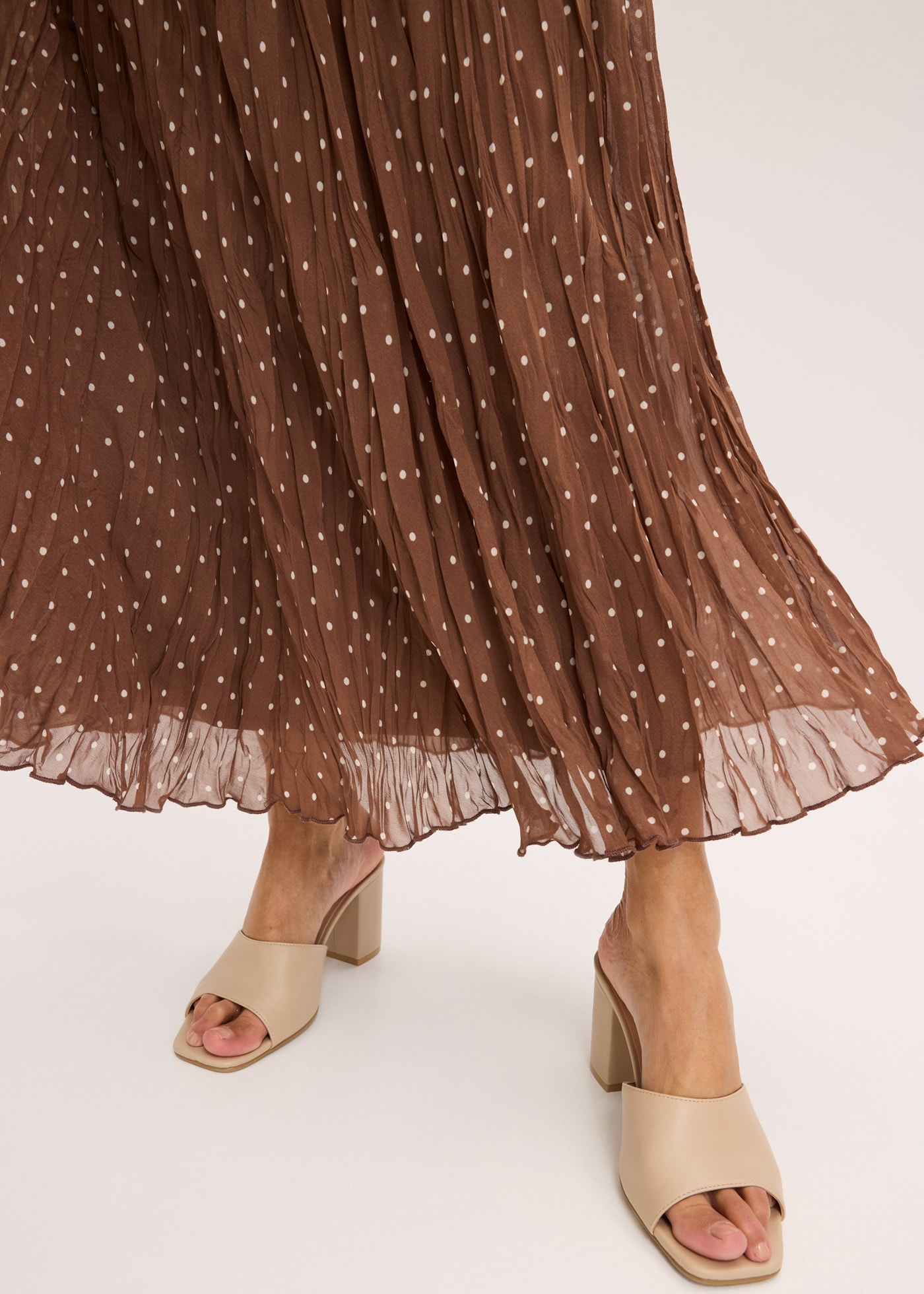 bonprix Jupe plissée mit Elastikbund, in A-Linie, mit Crash-Optik