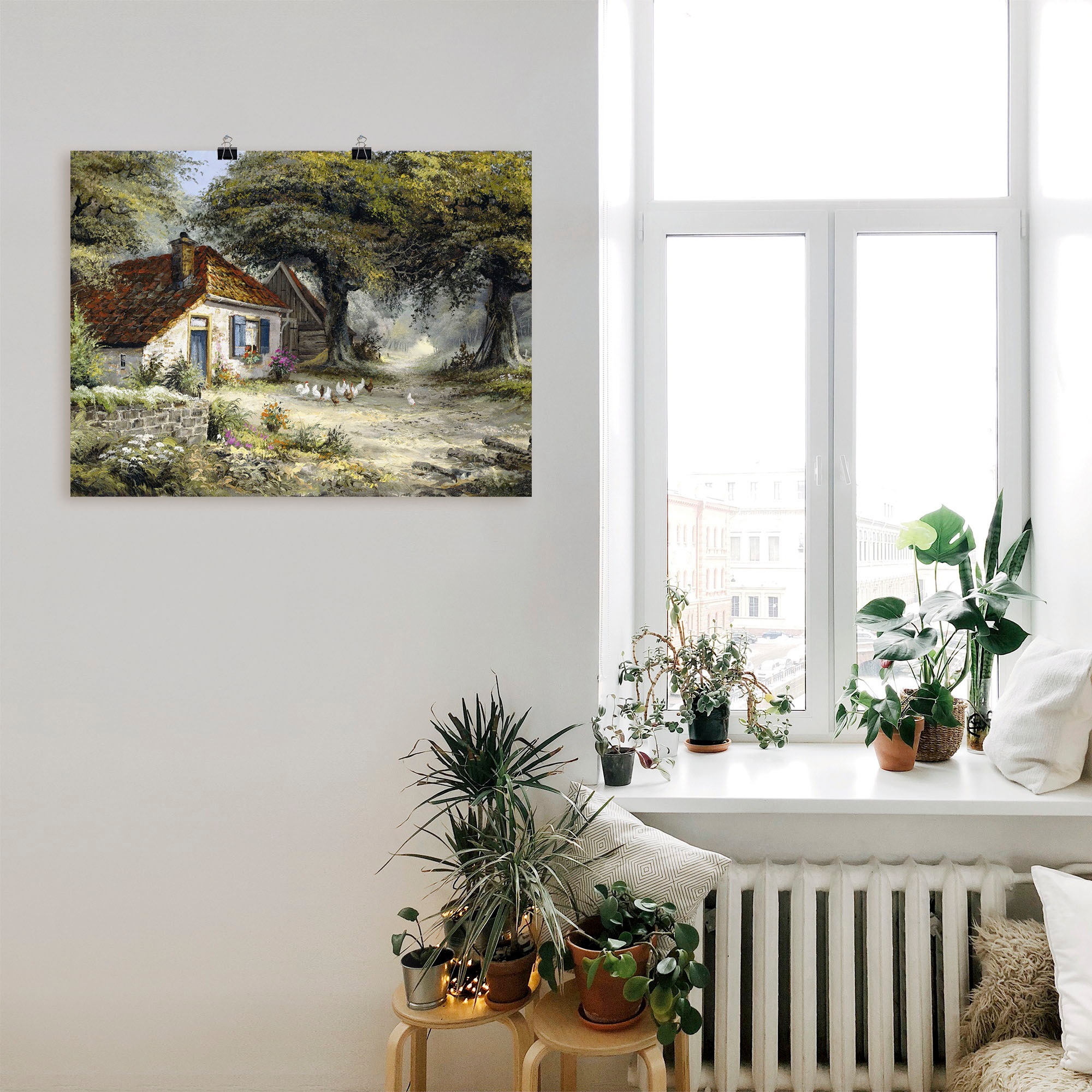 Artland Wandbild »Märchenhaftes Ferienhaus« Garten 1 Stk. tlg. als Leinwandbild, Poster in verschied. Grössen