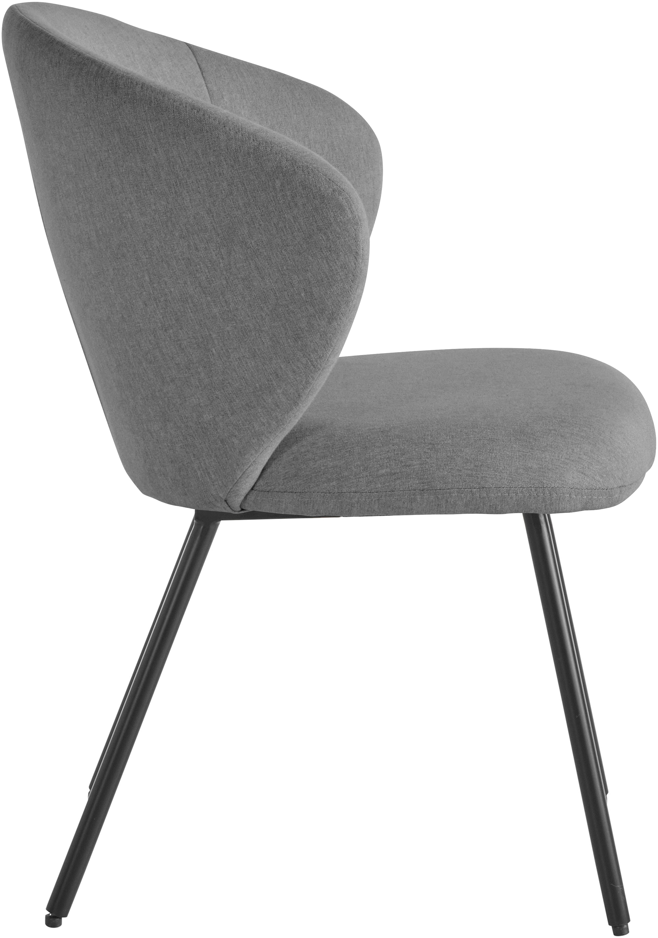 LeGer Home by Lena Gercke Chaise de salle à manger »Galilea« (Ensemble) 2 cuismit elegantem Strukturstoffbezug und stabilem Metallfuss