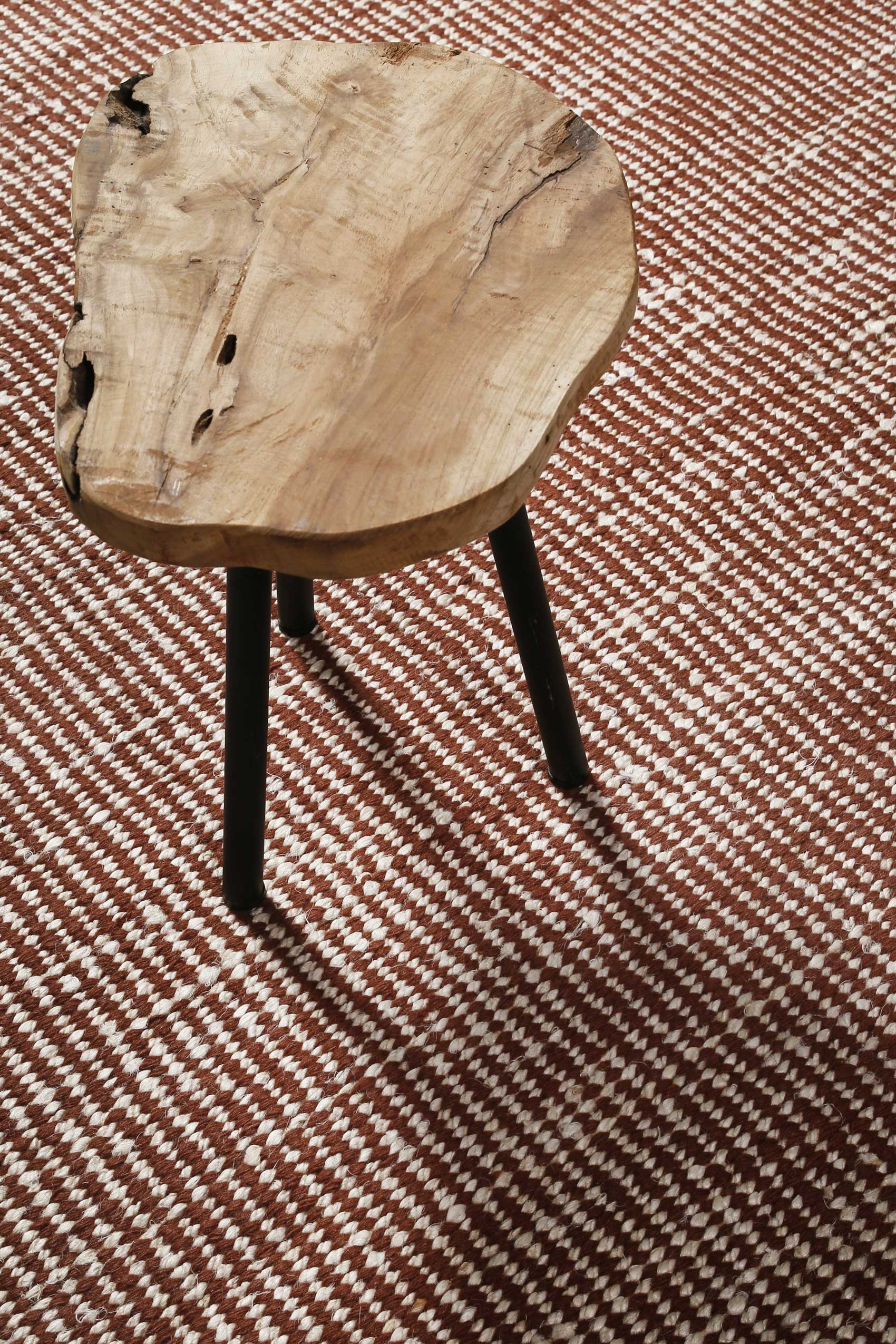 Green Looop Tapis »Toulouse« Rectangulaire 10 mm Höhe Wollteppich, kurzflor, handgewebt, Wohnzimmer, natürlich