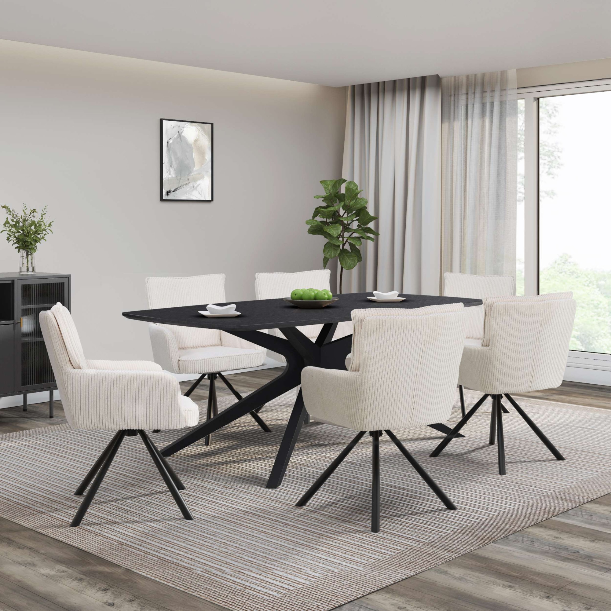 GOODproduct Esszimmerstuhl »Les Choux« () 2 Stk.gepolsterte Rückenlehne, Armlehne und Sitzfläche, Sitzhöhe 48 cm