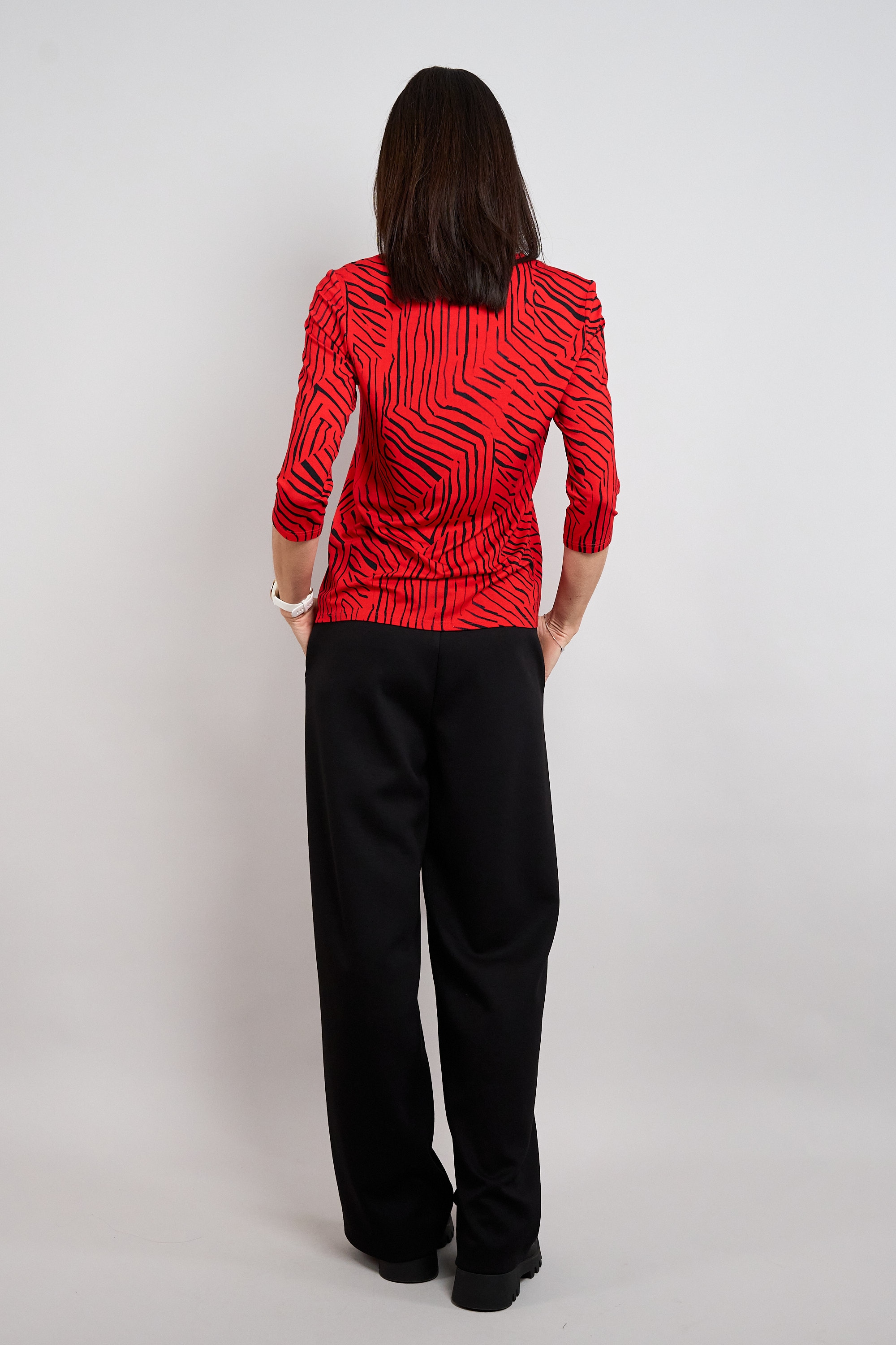 Seidel Moden 3/4-Arm-Shirt 3/4-Arm Sommershirt mit grafischem Muster - MADE IN GERMANY