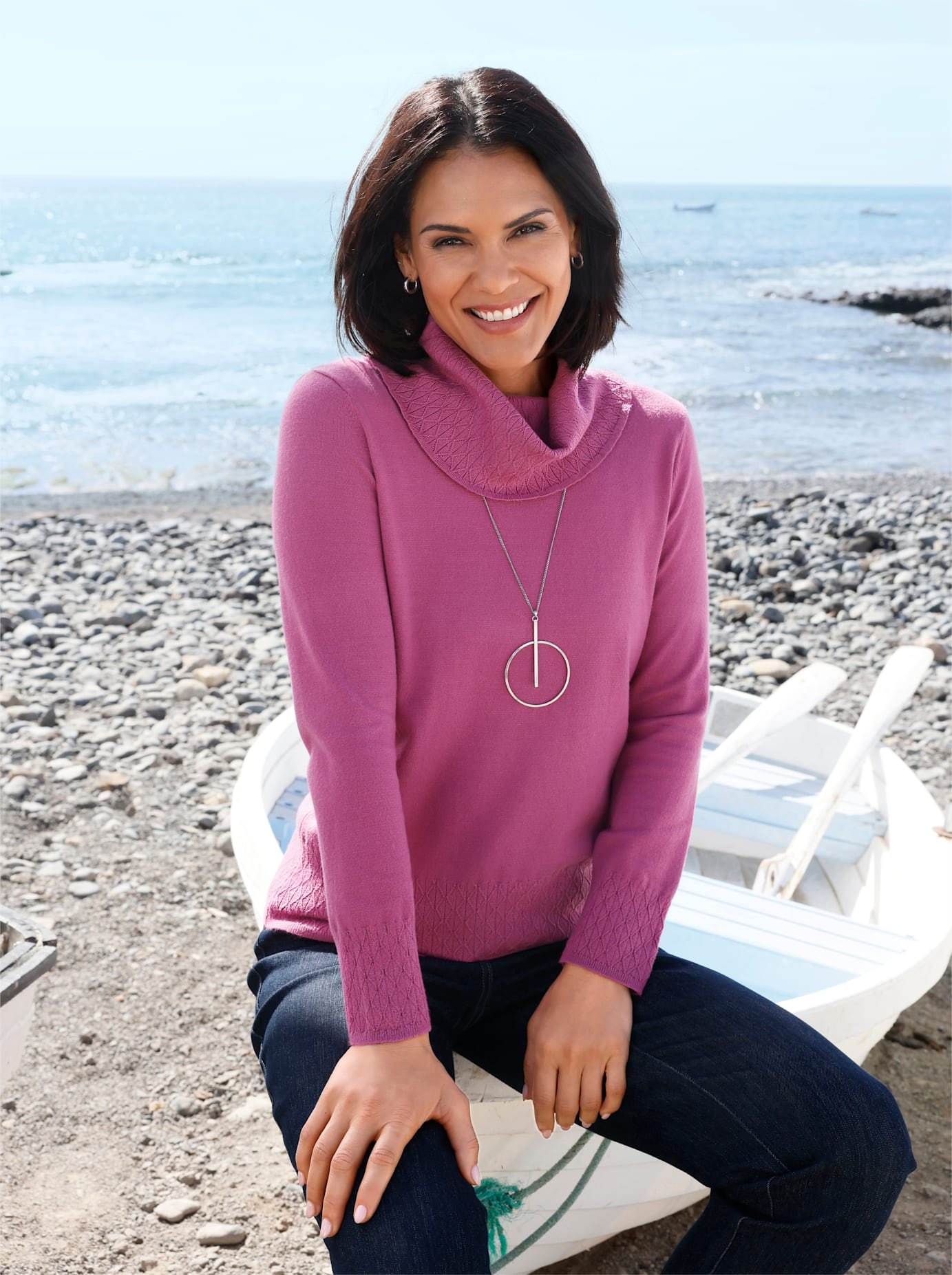 Casual Looks Pull à col roulé »Rollkragen-Pullover«