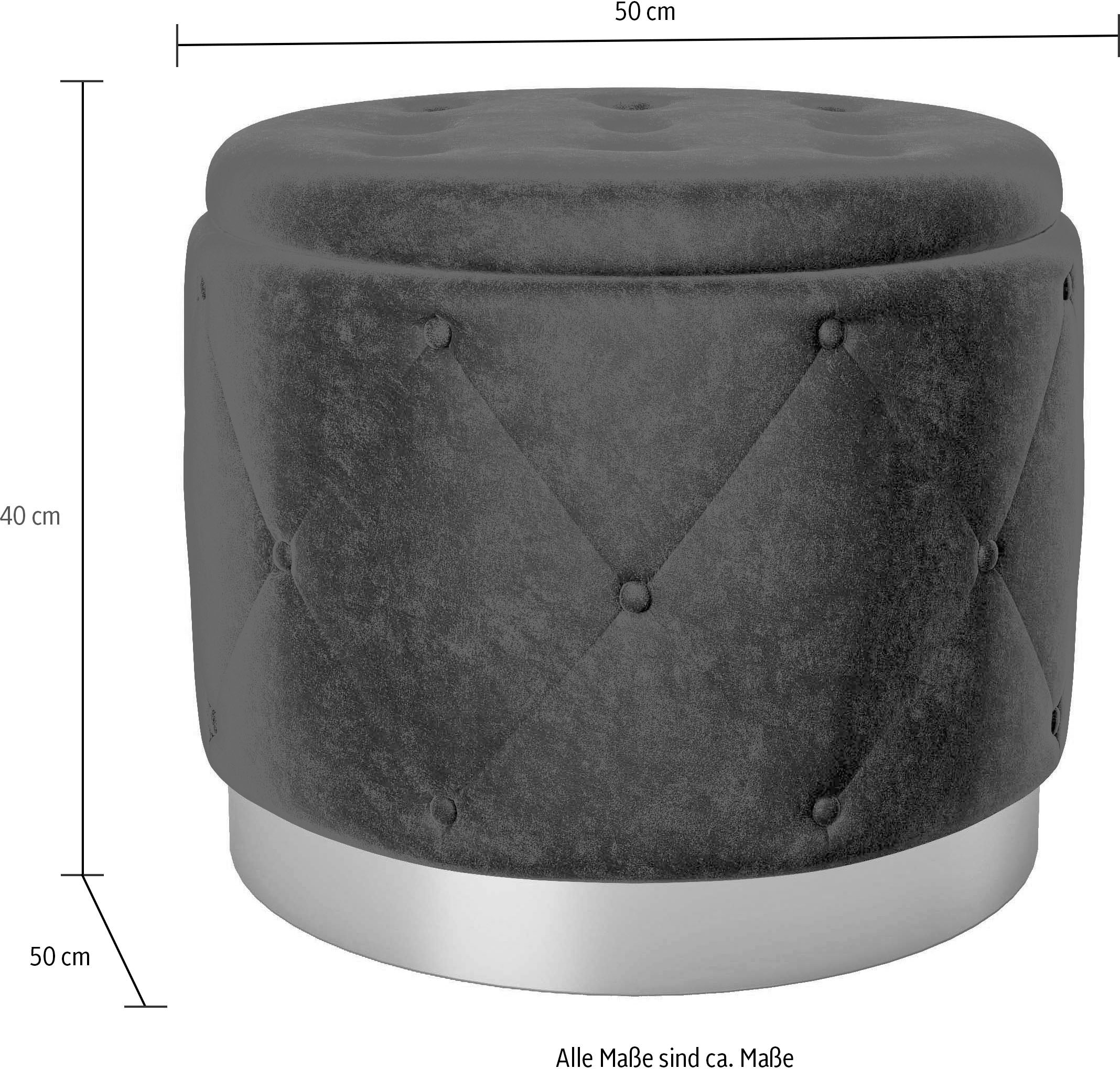 PLAYBOY Pouf »LIZ« Couvercle amovible, rangement intérieur pour couvertures, coussins et autres