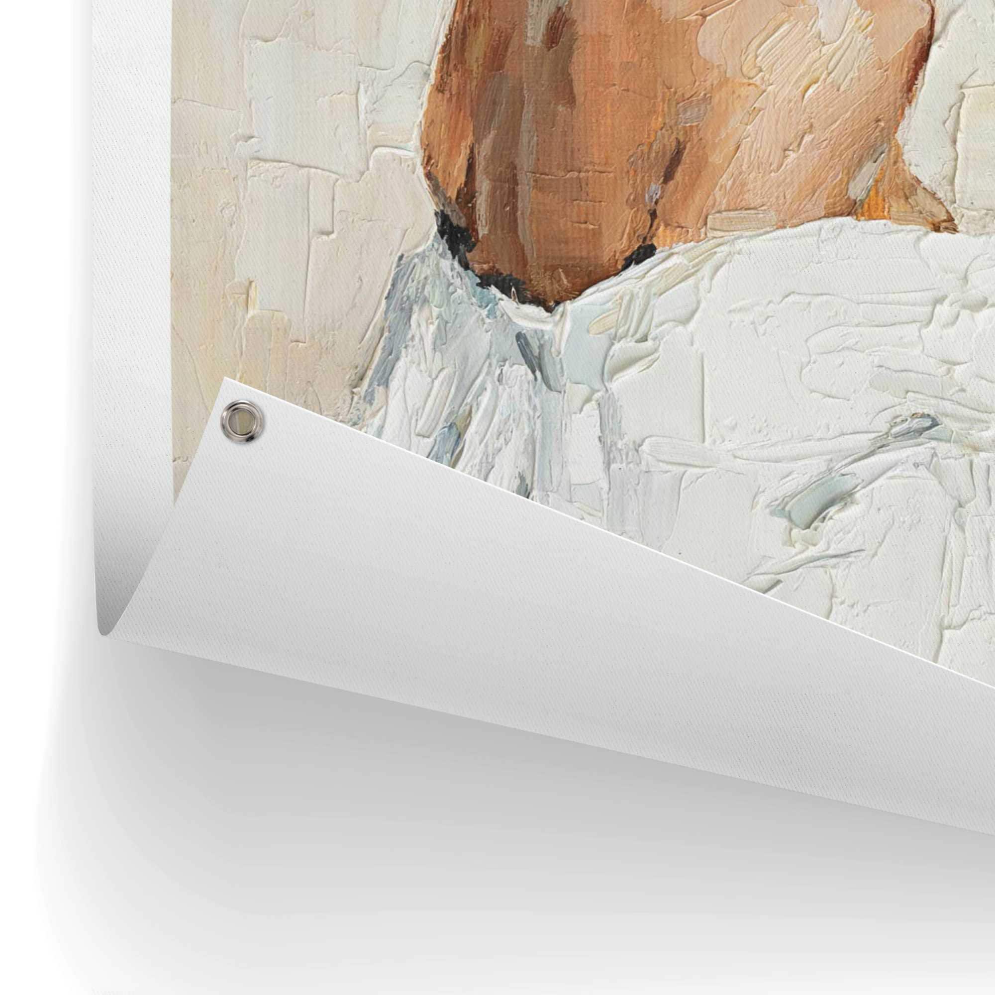 Reinders! Poster »Summer Girl« Garten - Frau - Strohhut - Beige - Leinwand - Menschen - 60x80 cm