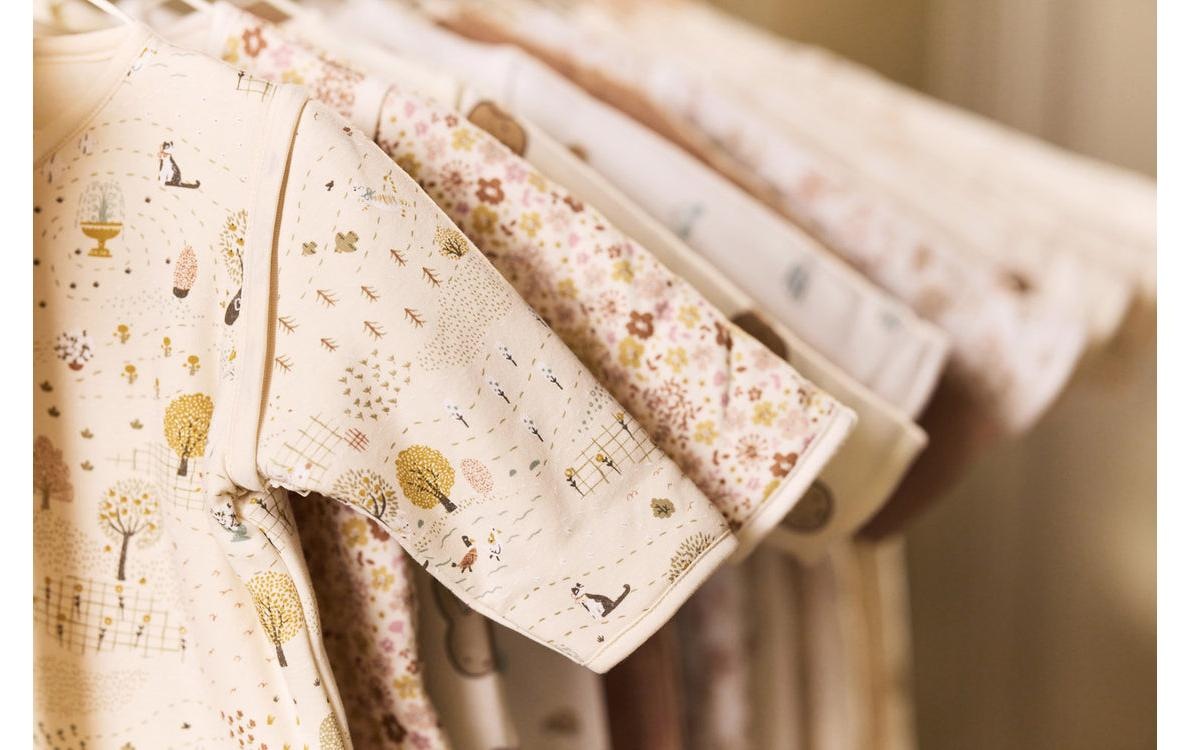 Jollein Sac de couchage pour bébé »Tiny Park 90 cm« Sac de couchage doublé avec manches amovibles