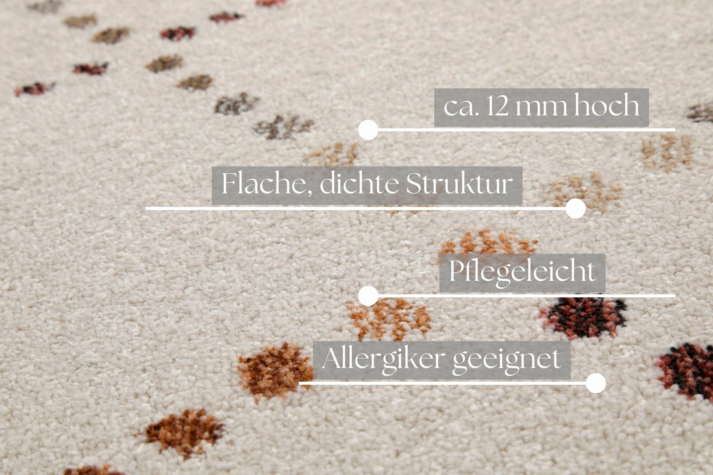 GOODproduct Teppich »Thoren« rechteckig 12 mm Höhe weicher Kurzflor, Rautenmuster mit Fransen, Wohnzimmer, Schlafzimmer