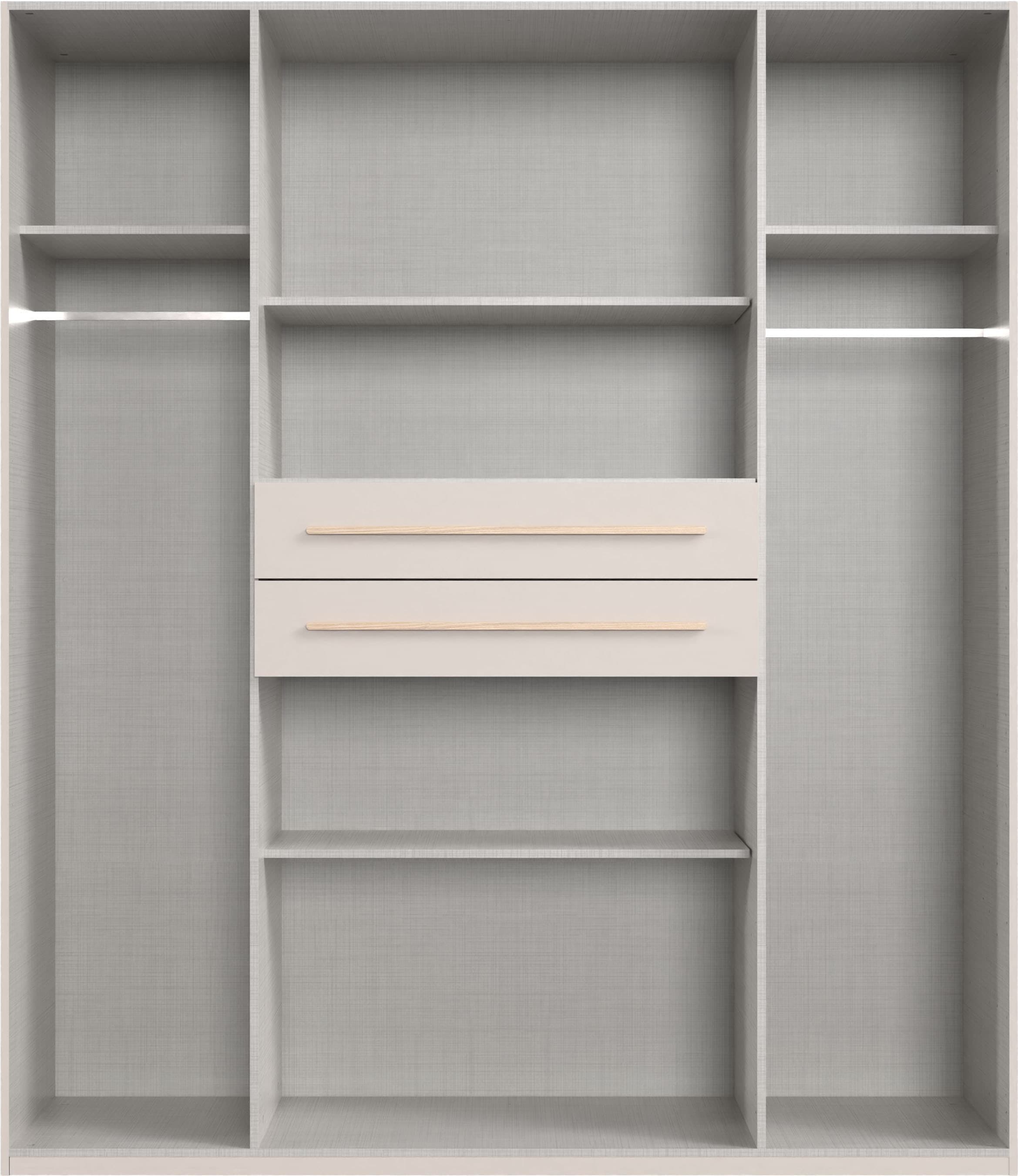 Wimex Armoire à portes battantes »Digit, erhältlich in den Breiten 180cm, 225cm oder 270cm« Armoire de chambre best-seller à l'aspect moderne,  Armoire avec deux tiroirs à hauteur centrale