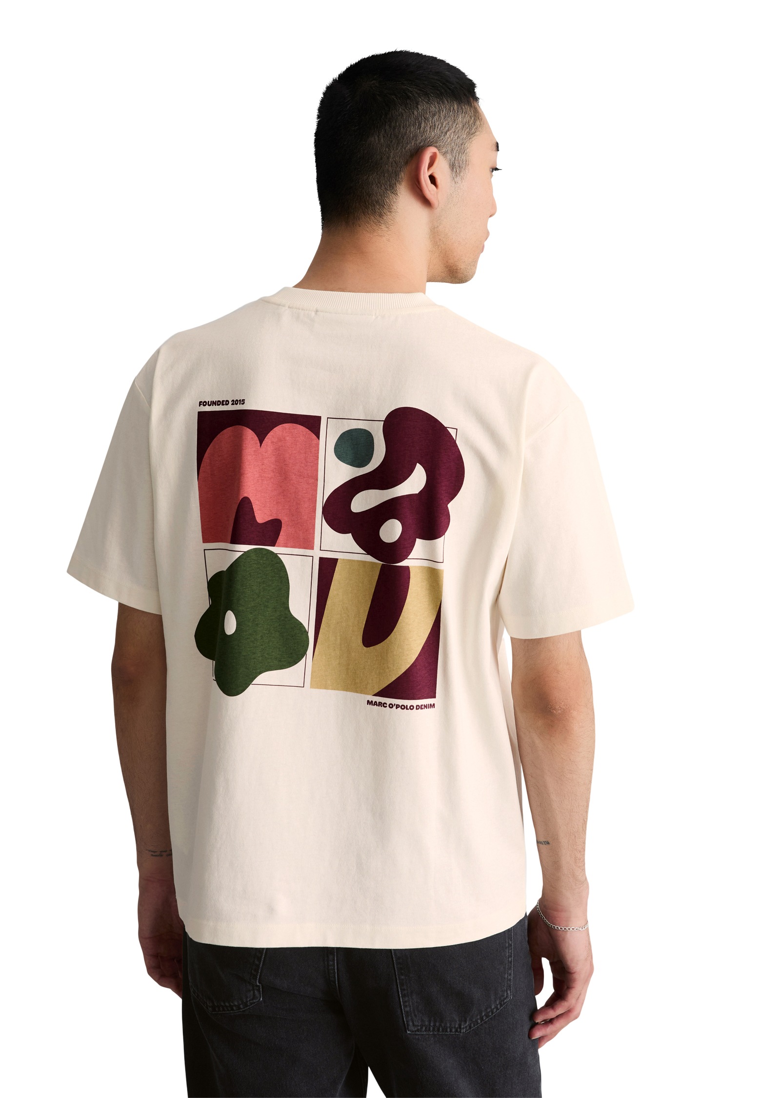 Marc O'Polo DENIM T-shirt relaxed mit grossem Rückenprint