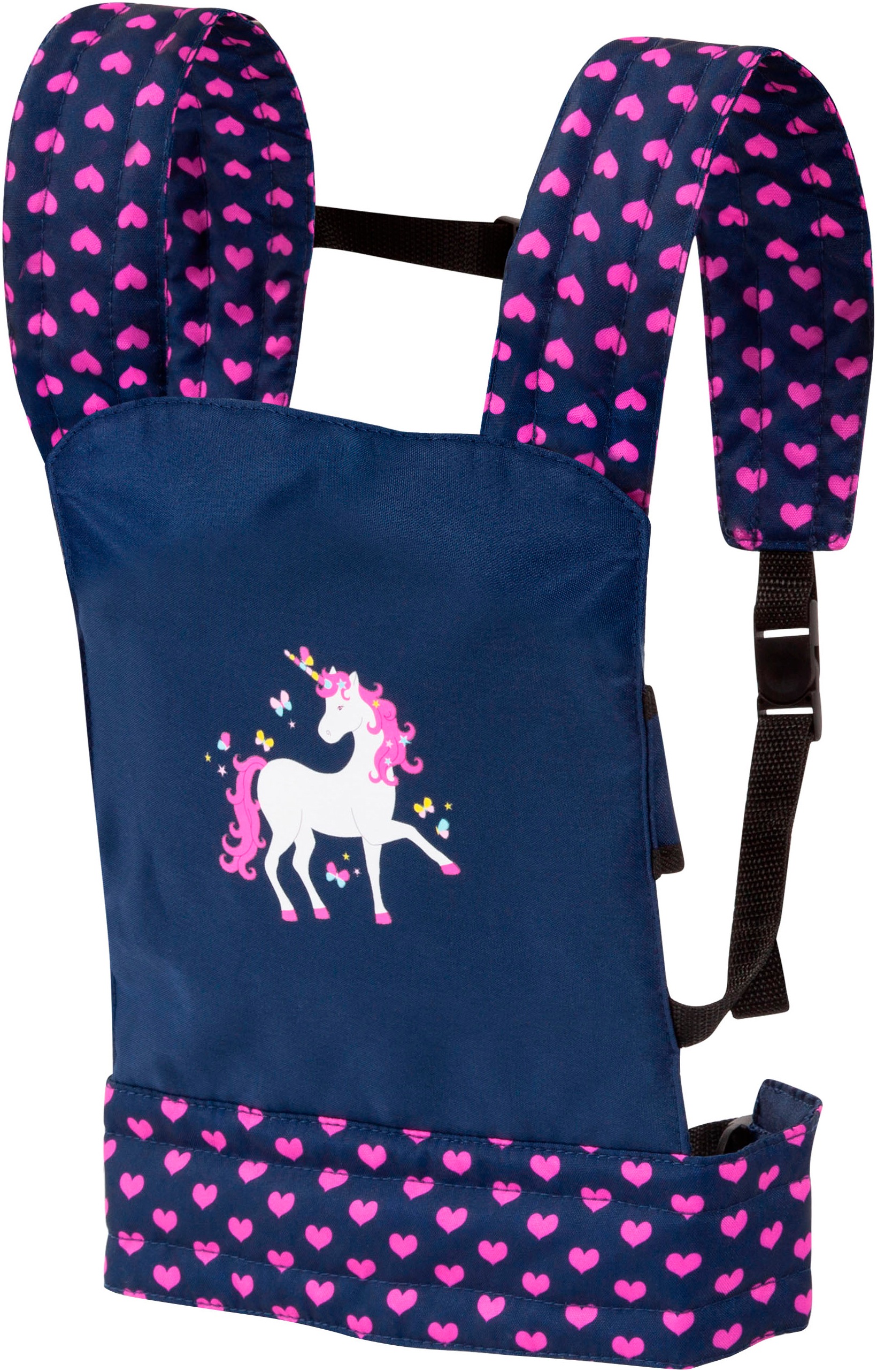 Bayer Puppen Trage »grau/rosa Schmetterling«