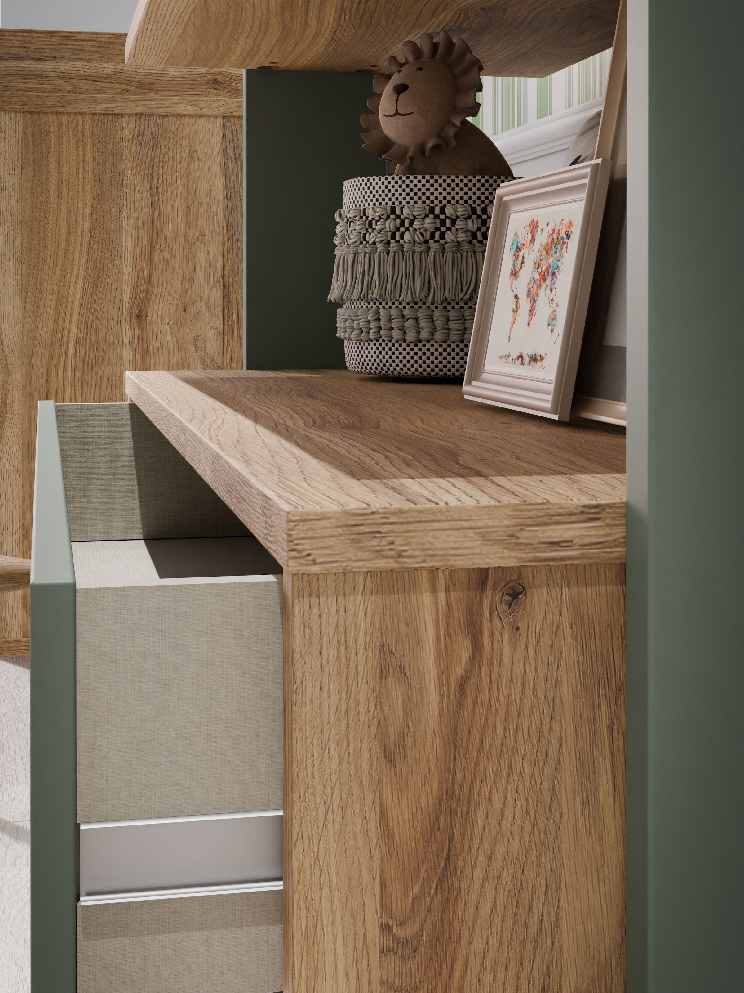 FORTE Étagère sur pied »Whenua« étagère, espace de rangement, combinaison de couleurs tendance, beaucoup d'espace et de rangement