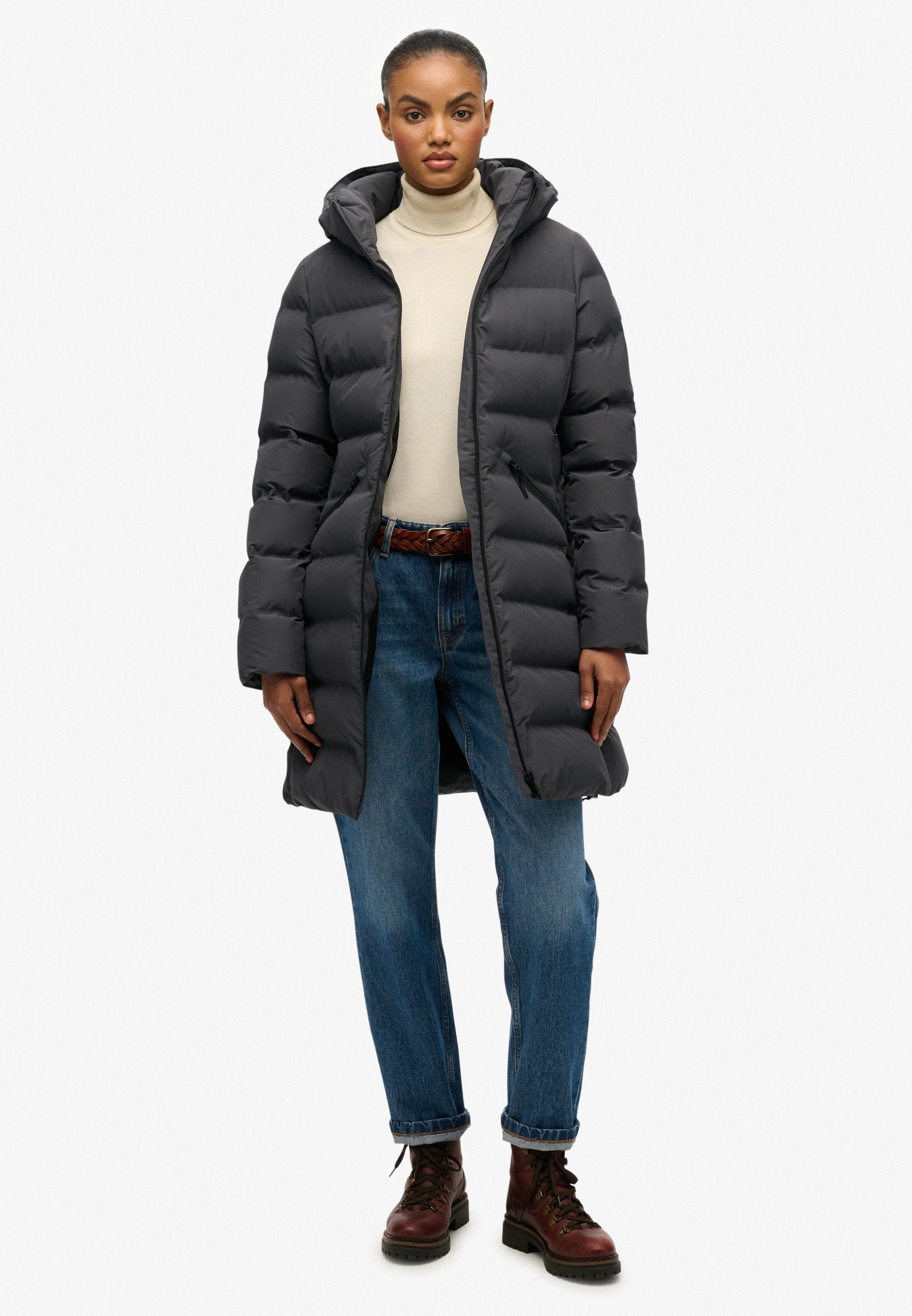 Superdry Steppjacke »CITY MID PADDED JACKET« mit Kapuze