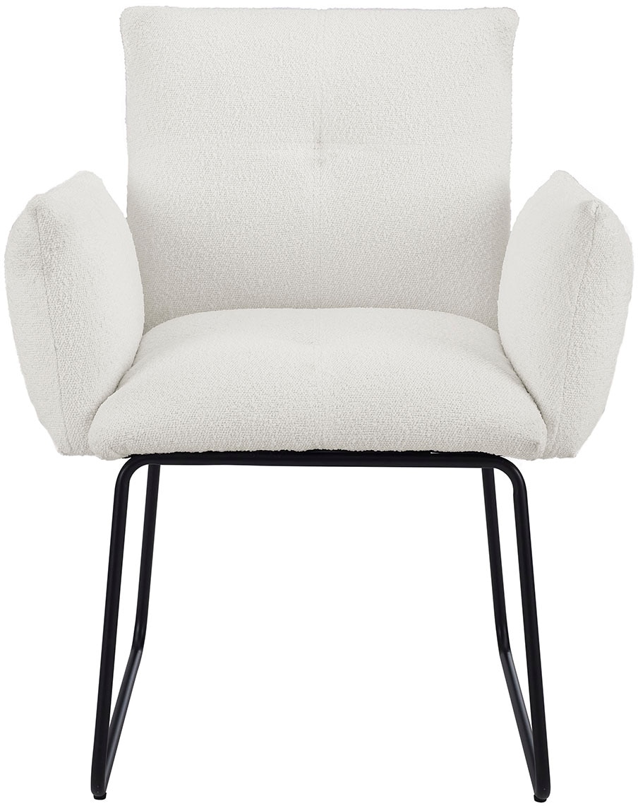 SalesFever Armlehnstuhl »Komfortabler Esszimmerstuhl mit Stil« () mit Wellenunterfederung