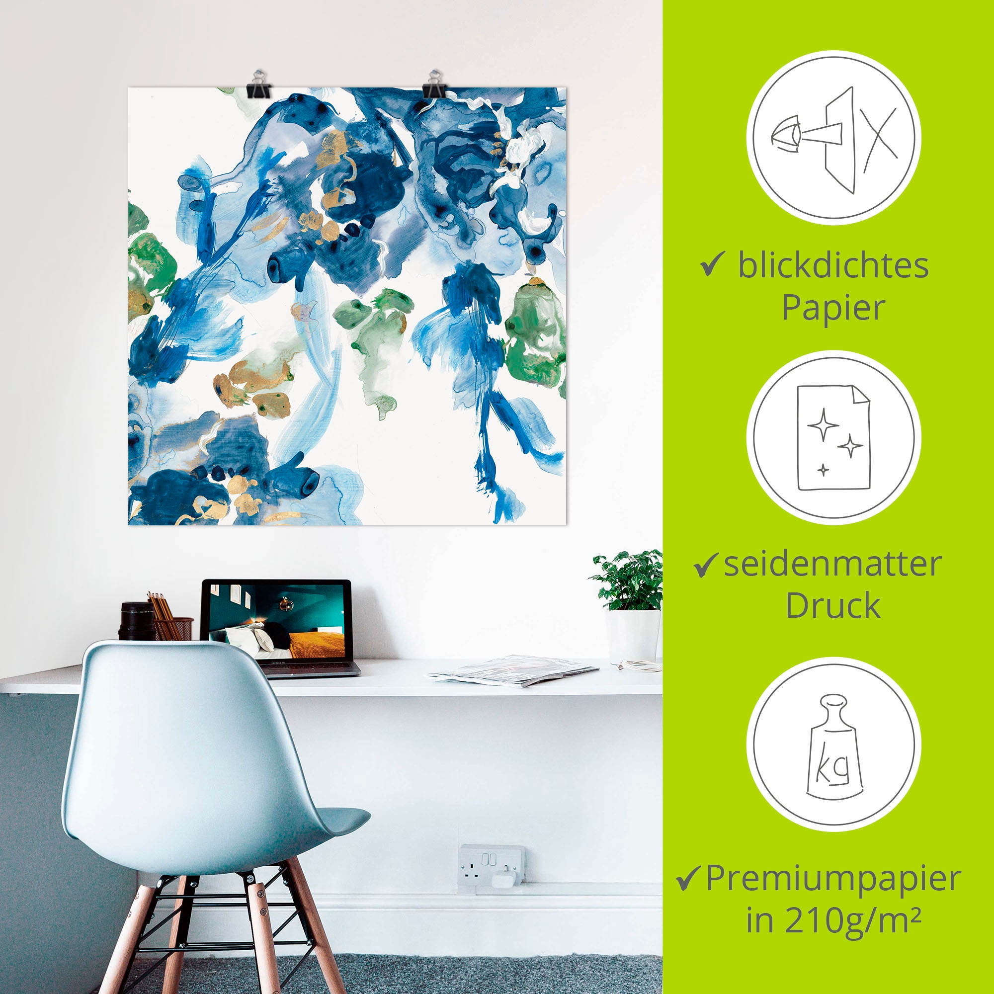Artland Poster »Fliessendes Wasser« Blumenbilder 1 Stk. tlg. ohne Rahmen