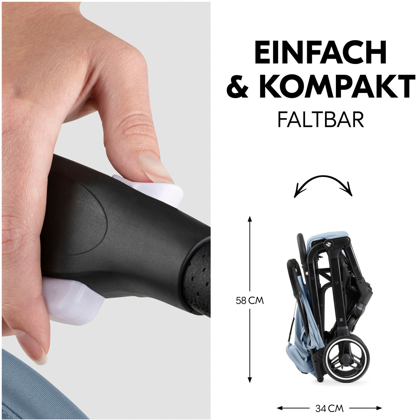 Hauck Poussette pour enfants »Travel N Care Plus, Dusty Blue« 22 kilos