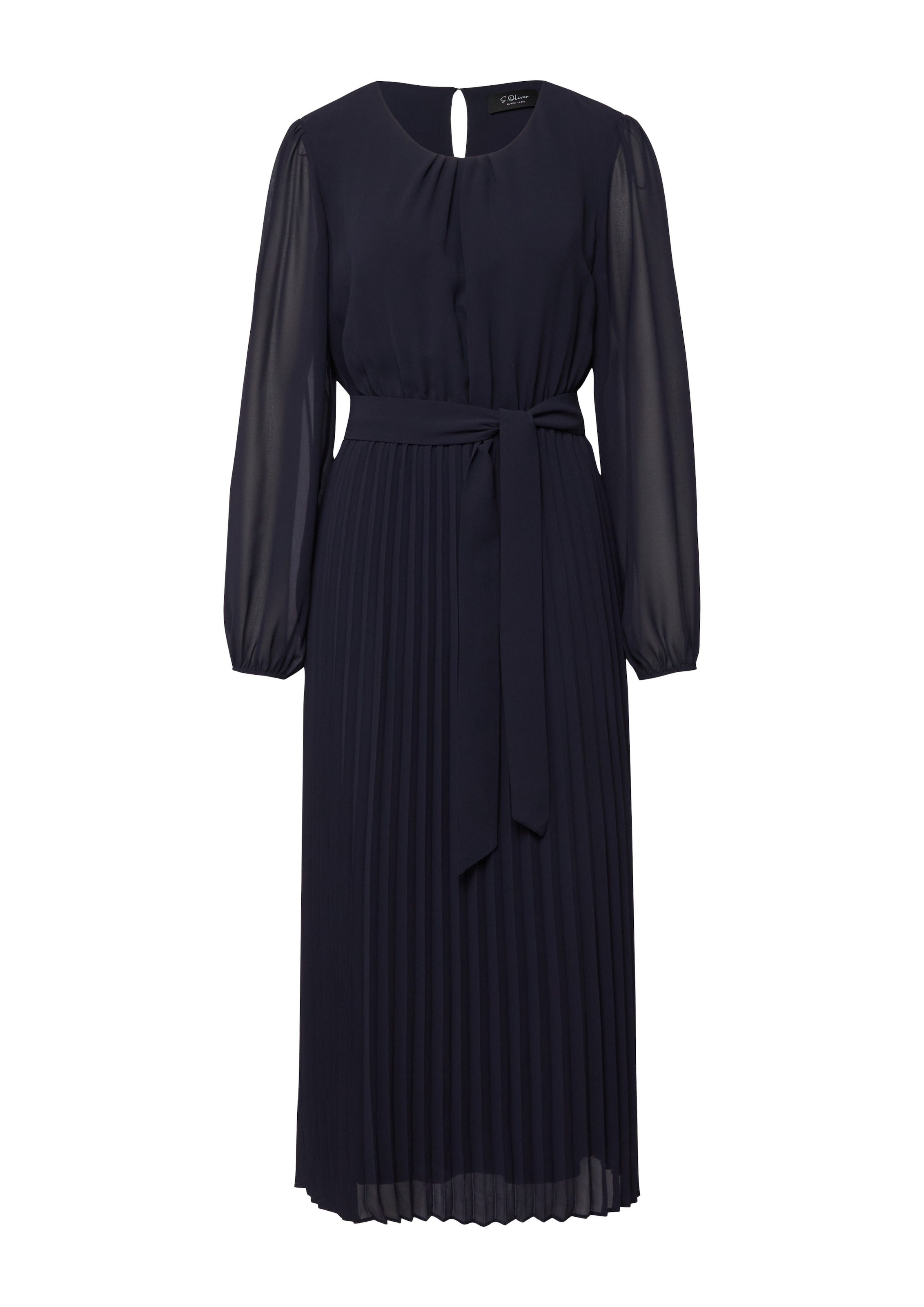 s.Oliver BLACK LABEL Robe en maille Sans poche avec ceinture latérale à nouer