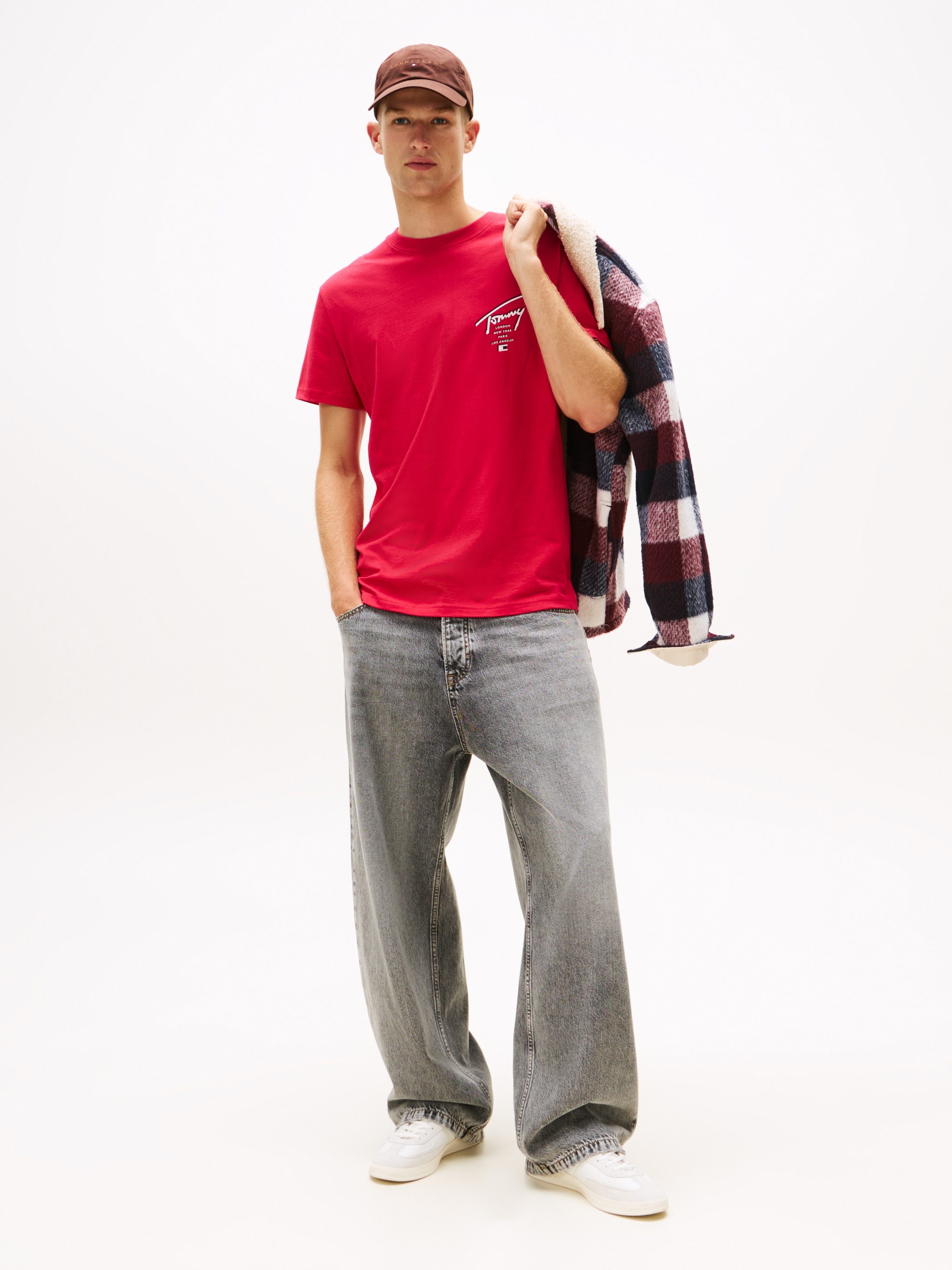 Tommy Jeans T-Shirt »TJM SIGN CITY TEE EXT« Rundhals, regular fit, grosser Rückenprint