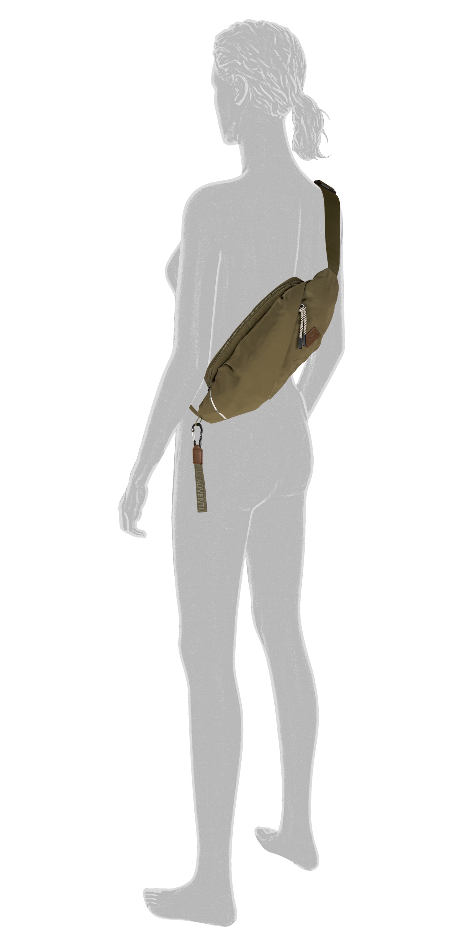 camel active Bauchtasche »Aurum« aus recyceltem Polyester in Nylonstruktur, leicht & mit feinen Details