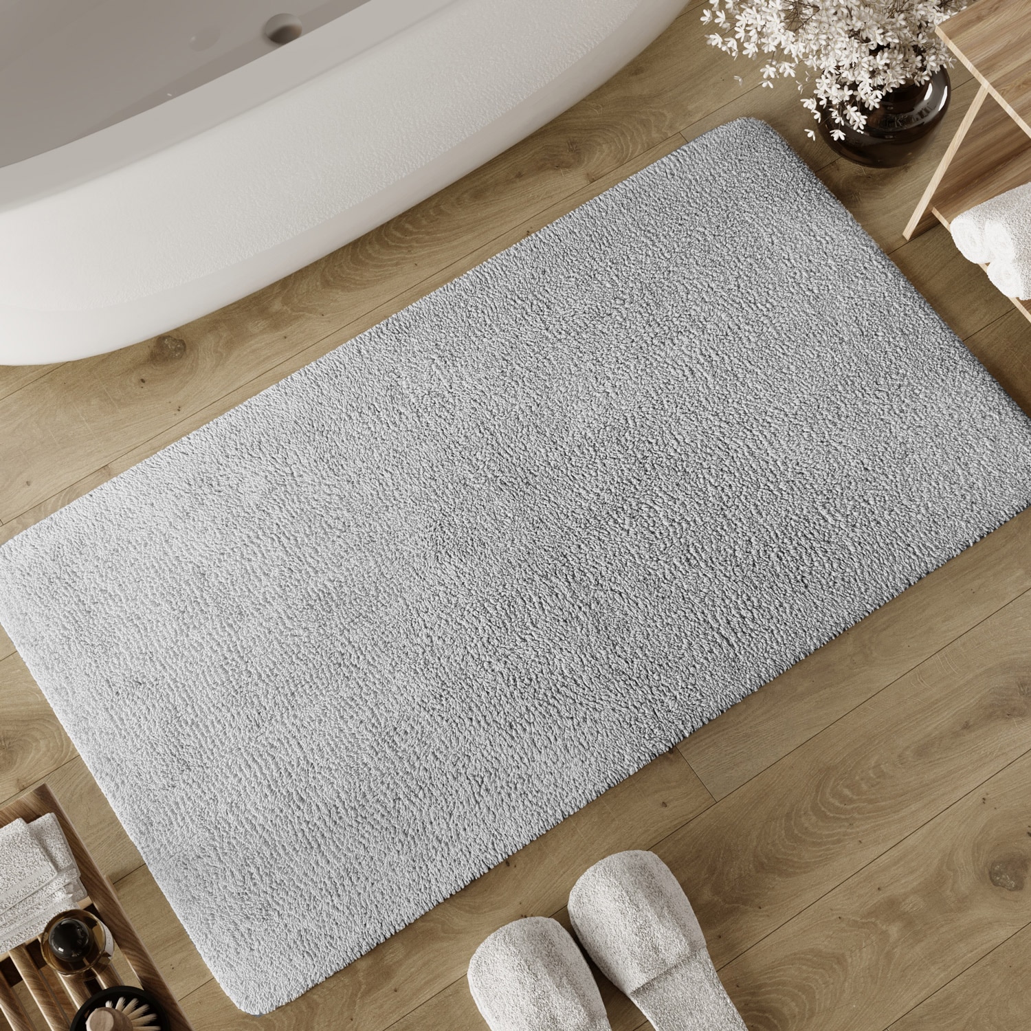 Wecon home Basics Tapis de bain »Erik« Höhe 20 mm lavable, antidérapant, très doux, résistant, facile d'entretien