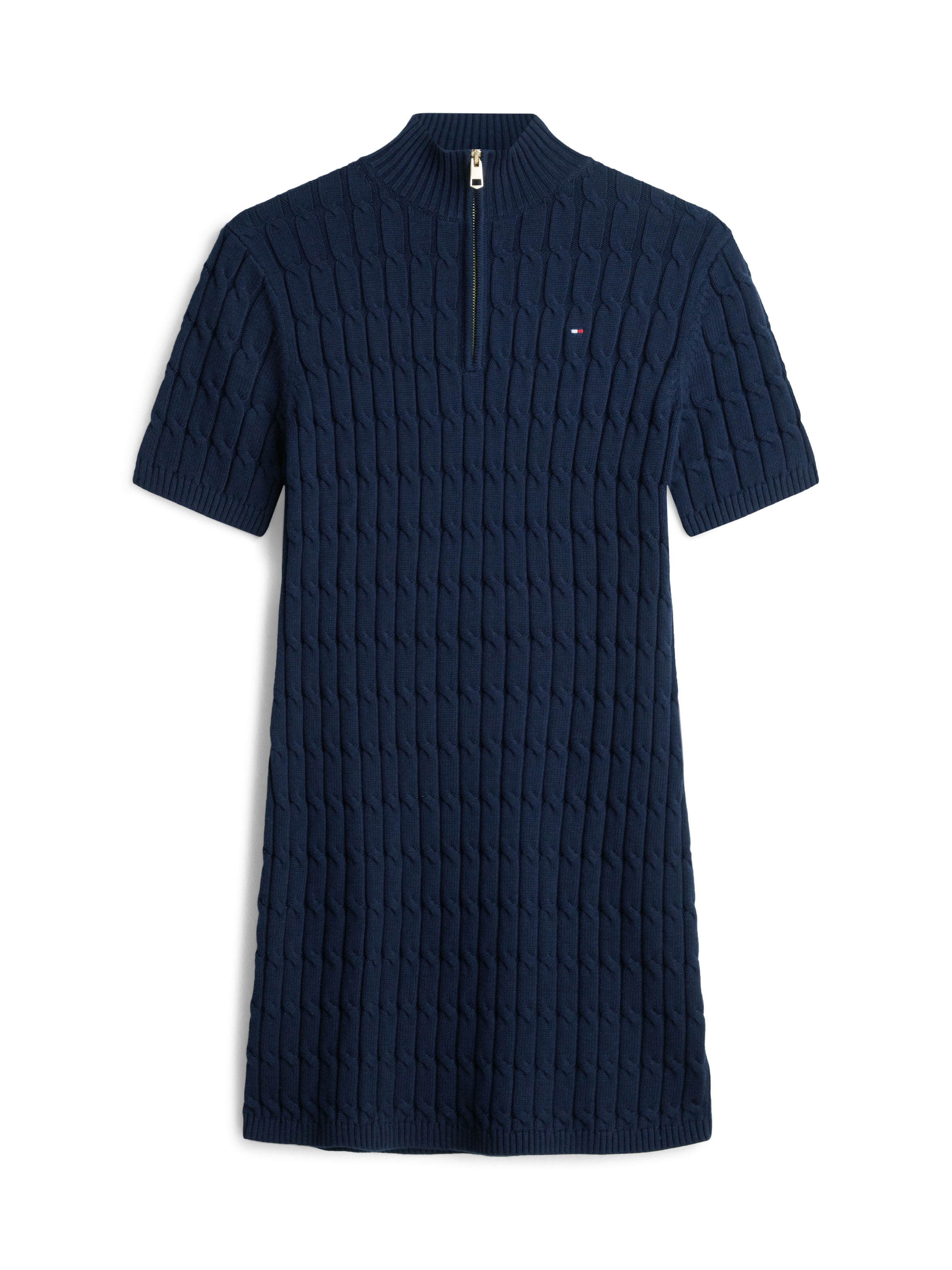 Tommy Hilfiger Mini-robe »CO CABLE MID GG SHIFT MK DRESS« mit Zopfmuster