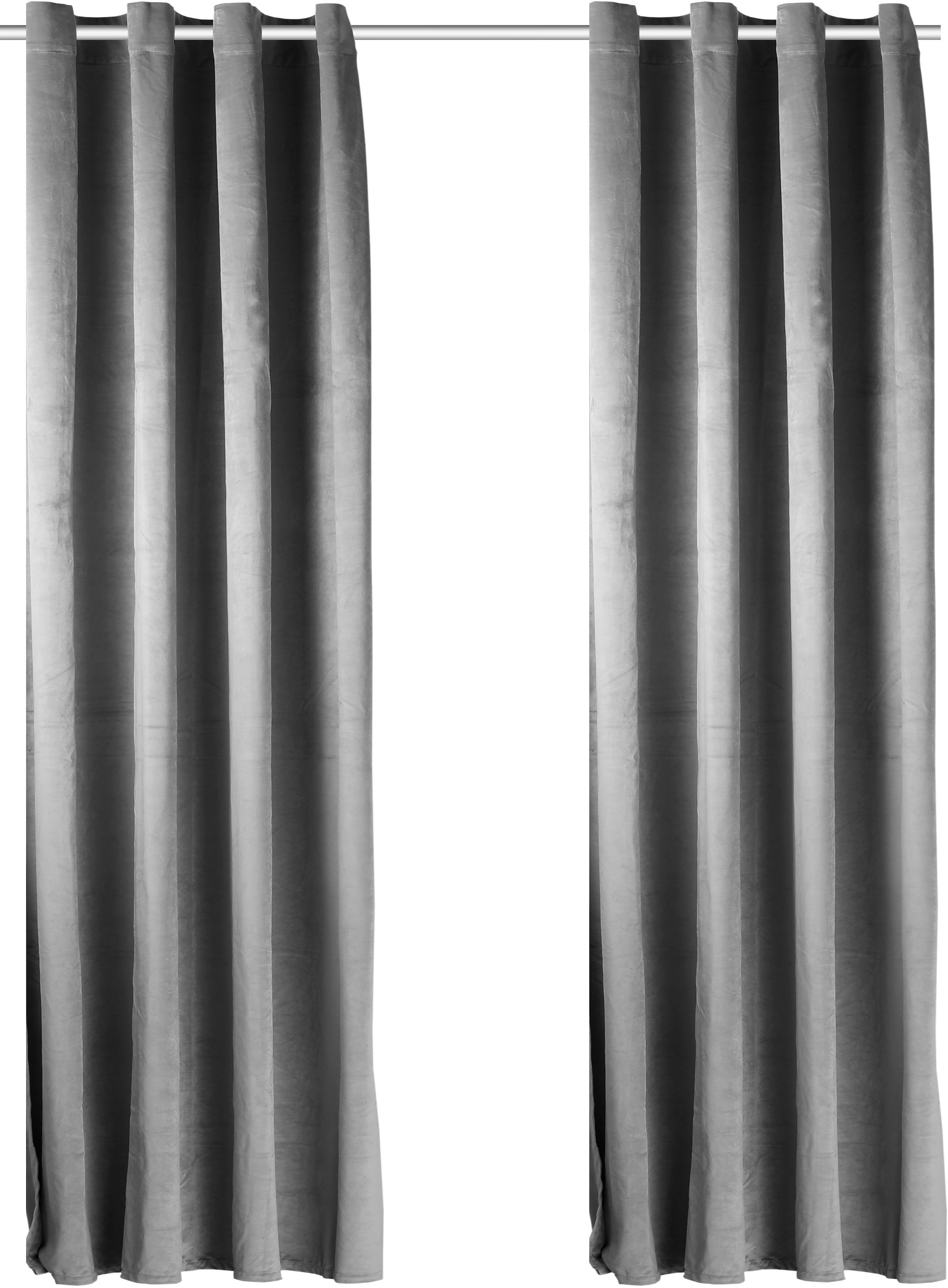 GOODproduct Rideau »Velvet Uni« Œillet 2 cuis tlg. Blickdichter Samt, 2-er Set, edel, Gardine, multifunktional,