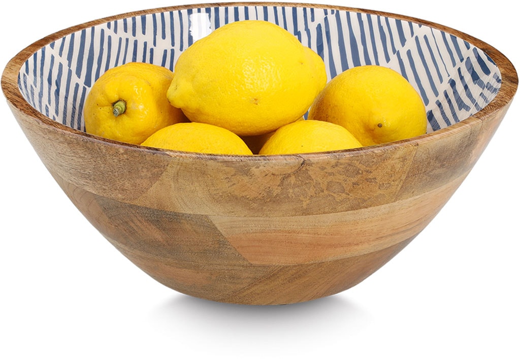 Zeller Present Bol »Mangoholz, blau« hochwertiges natürliches Material