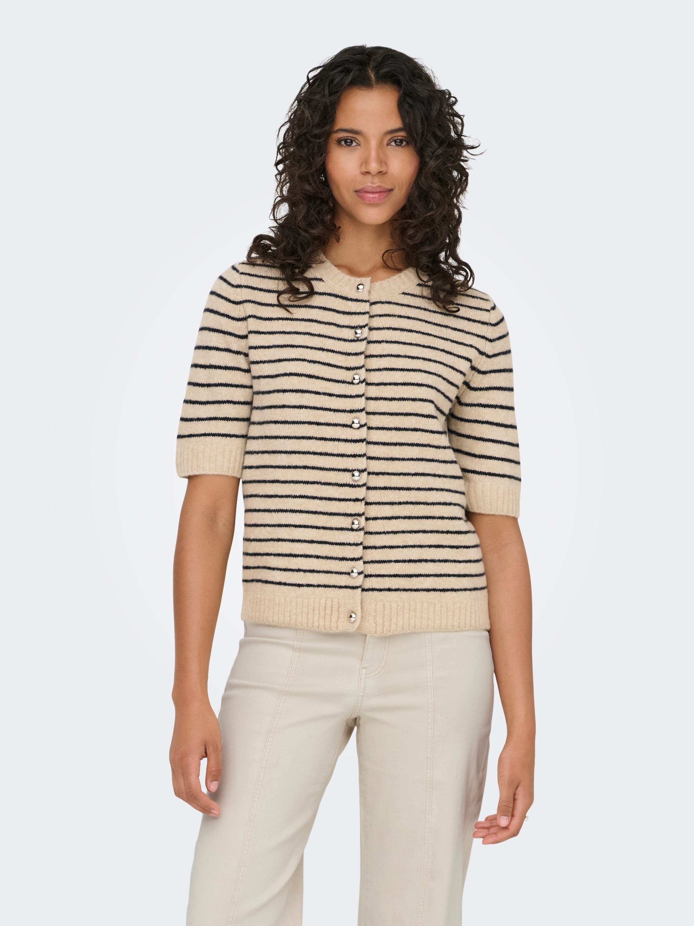 ONLY Veste en tricot »ONLCHESTER LIFE SS STRIPE CARDI CC KNT«
