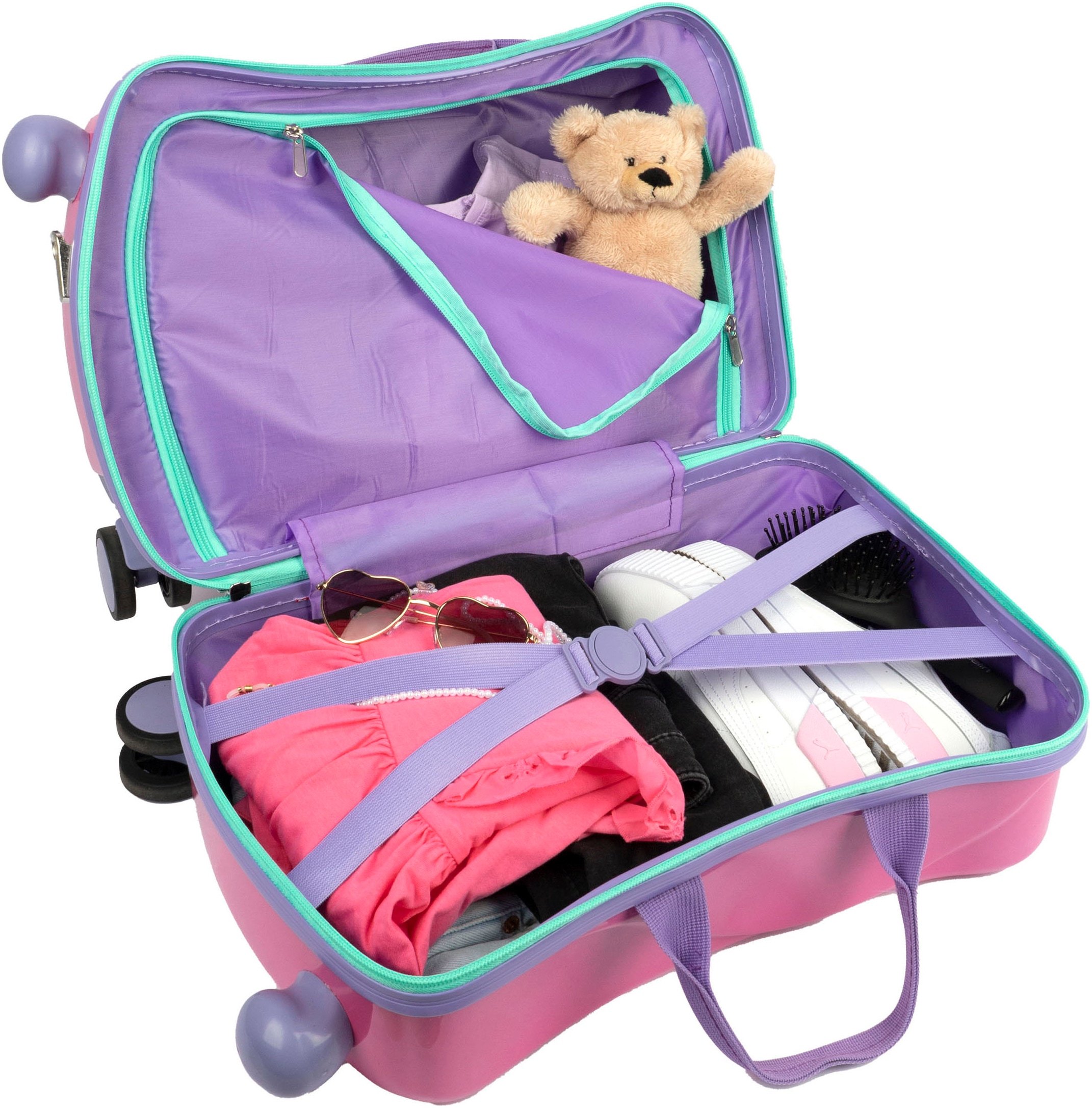 UNDERCOVER Valise pour enfants »Ride-on Trolley, Gabby's Dollhouse« 20 litre 4 Rollen zum sitzen und ziehen