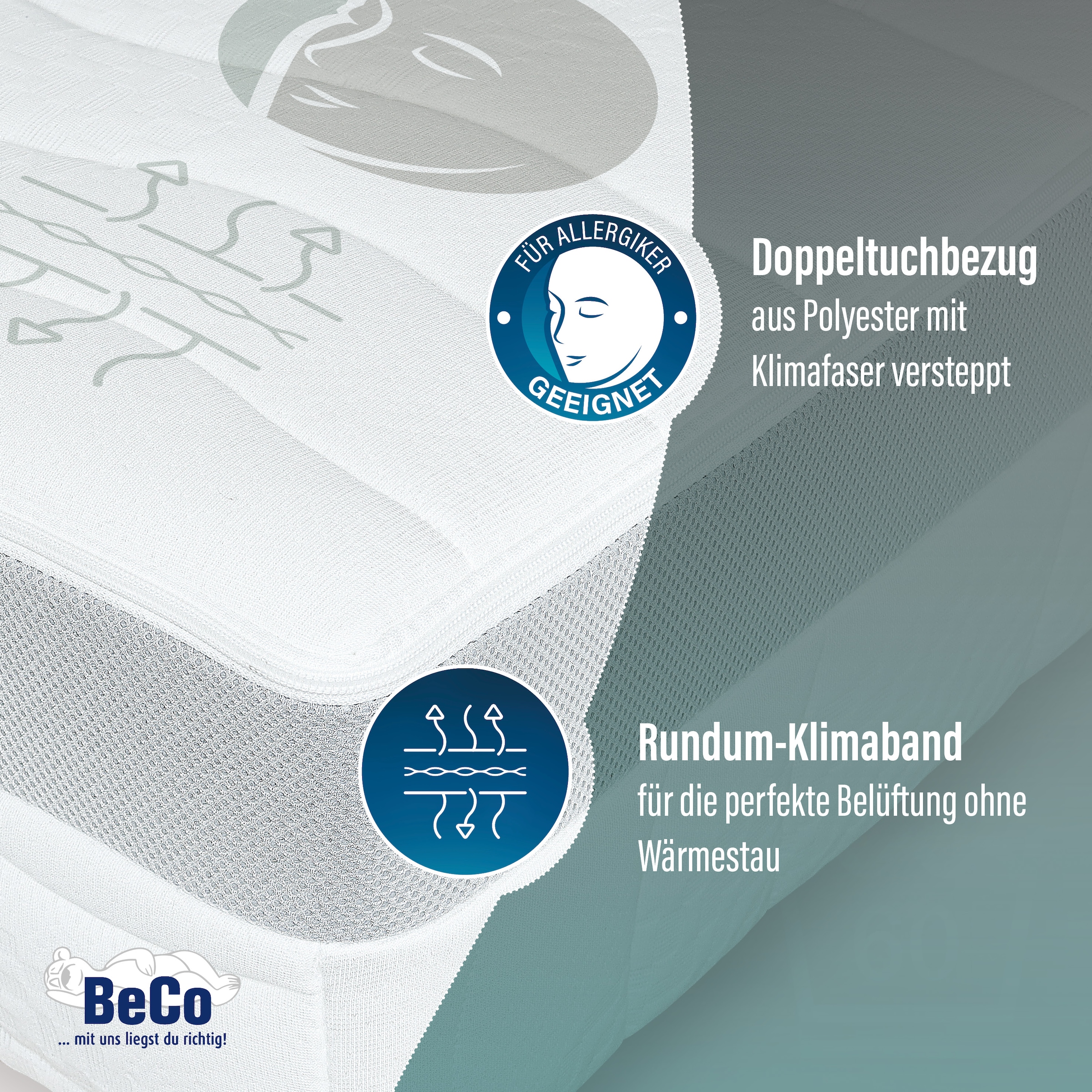 Beco Hybridschaum-Matratze »Feel Like Latex ONE KS - GOLD, Matratze 90x200 cm, 140x200 cm und mehr« 21 cm hoch 1 cuis tlg. Ergonomischer Hybridschaum mit komfortabler Feel Like Latex Auflage