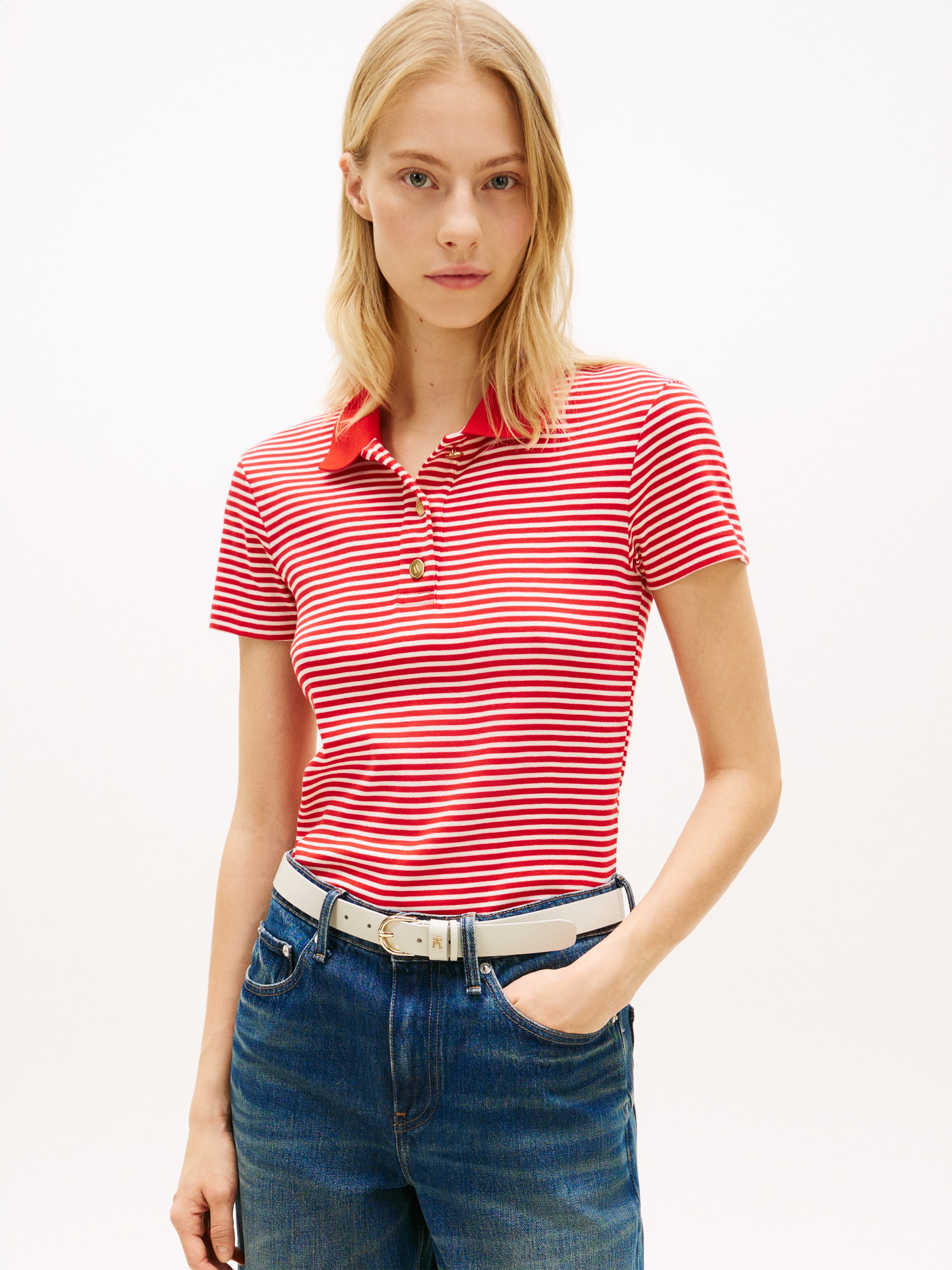 Tommy Hilfiger Polo »GOLD BUTTON SLIM SS POLO«