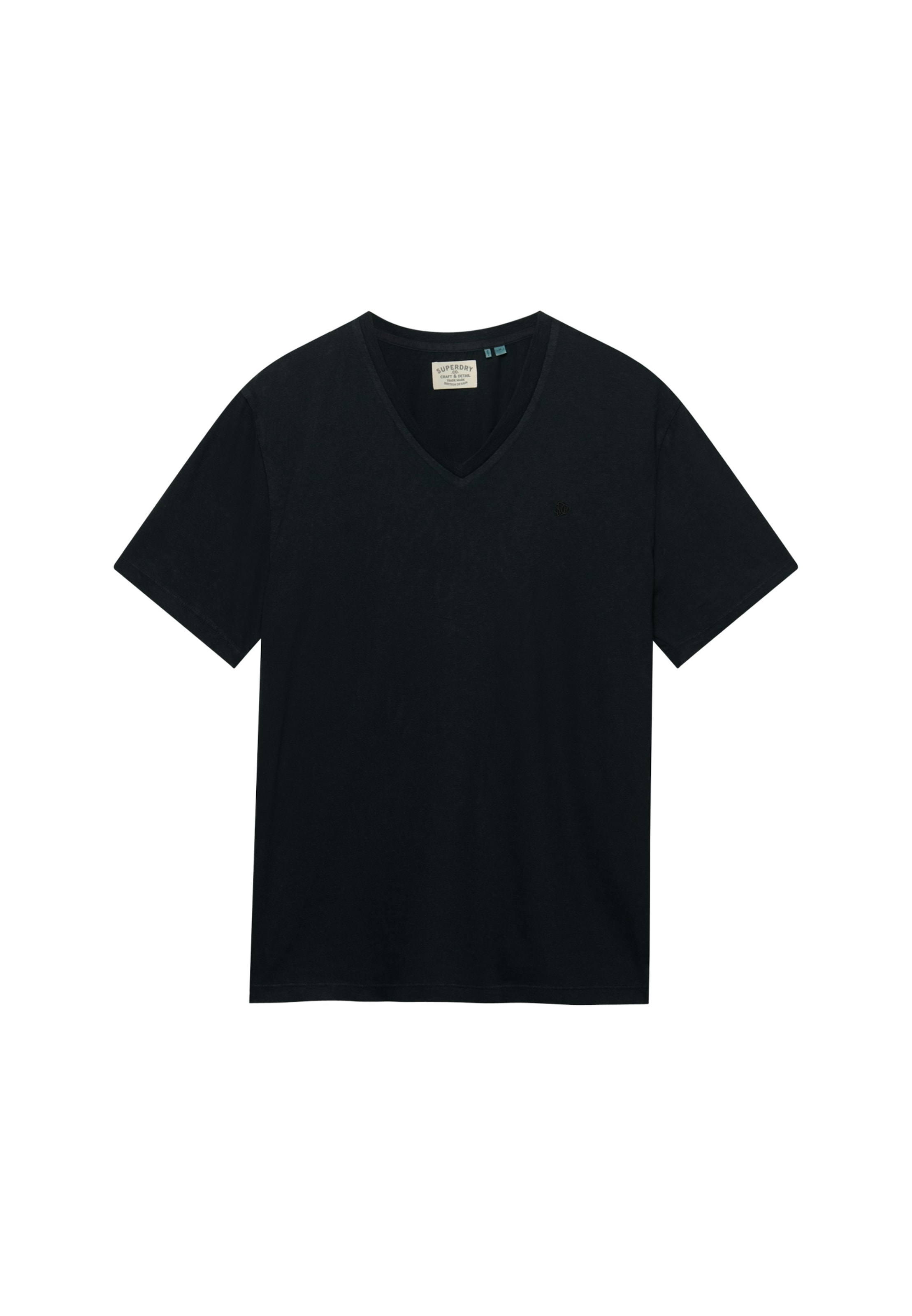 Superdry Rundhalsshirt »CLASSIC COTTON LINEN VEE« Baumwollmischung, relaxed fit aus luftig leichtem Baumwoll-Leinen-Mix