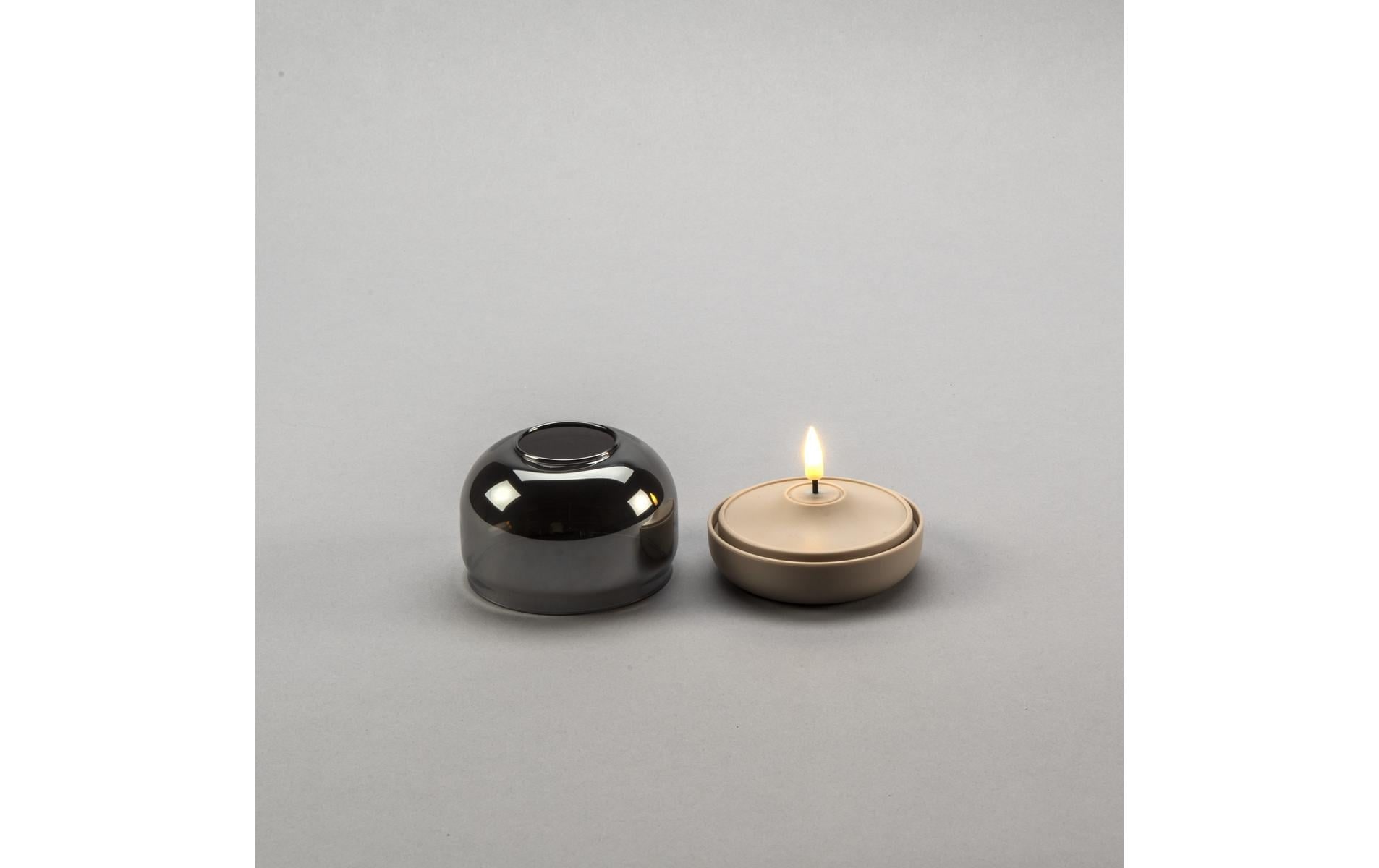 KONSTSMIDE Bougie LED »LED Kerze batteriebetrieben, rauchfarbenes Glas«