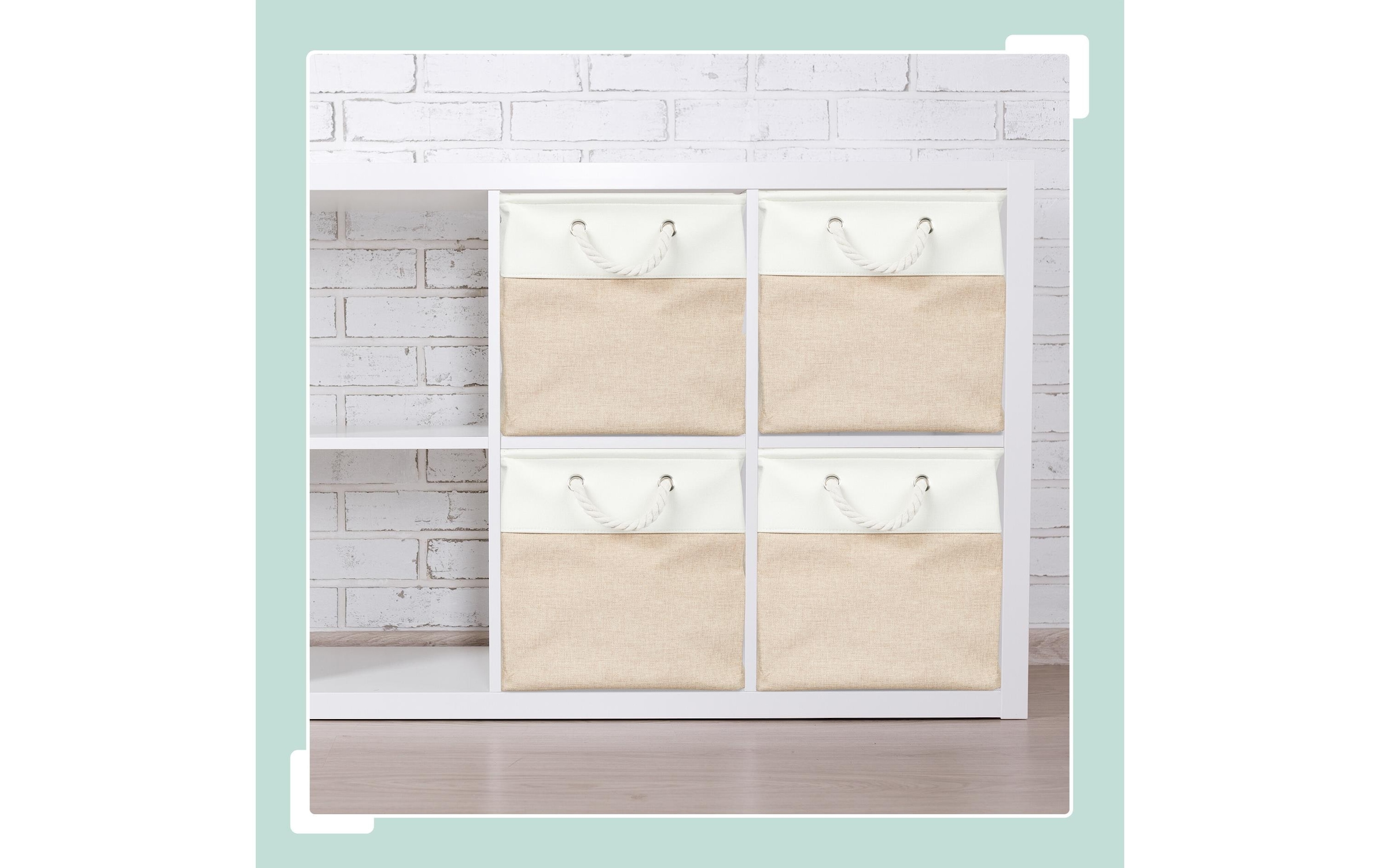 relaxdays Boîte de rangement »Leinen 4 Stück«