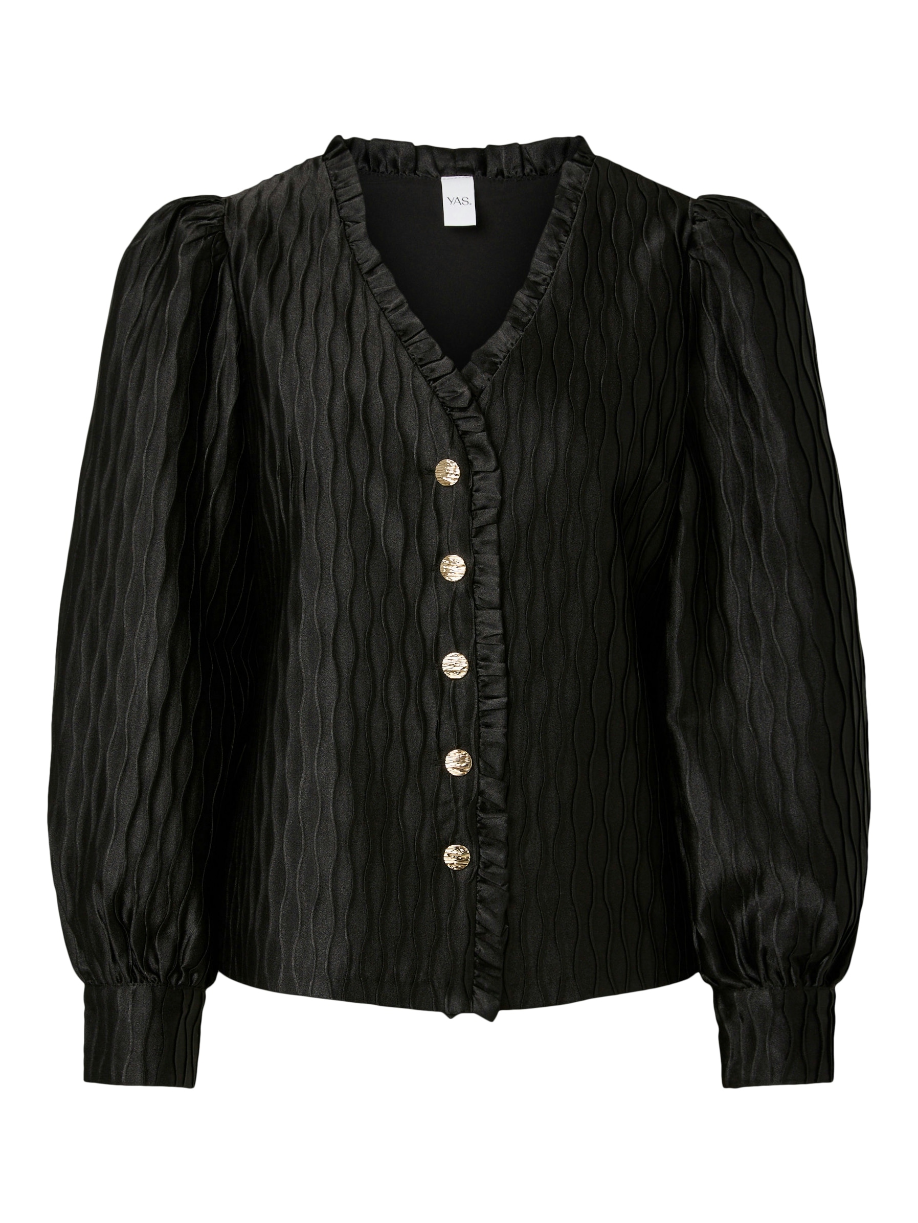 Y.A.S Blouse à manches longues »YASRIPPLE LS V-NECK SHIRT S. NOOS« Polyester