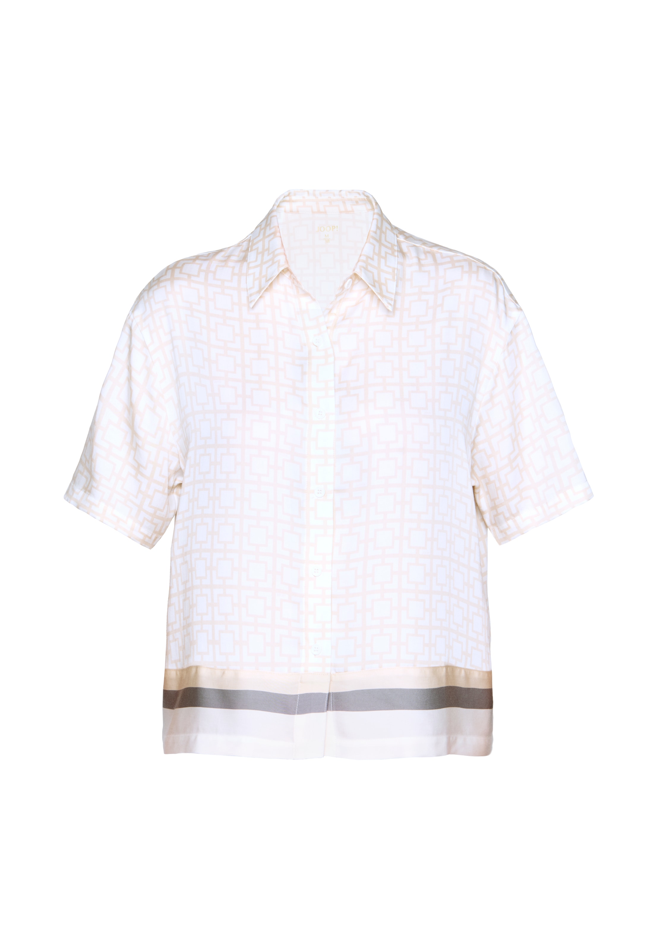 JOOP! Kurzarmshirt mit kurzem Ärmeln, Kragen und grafischem Muster