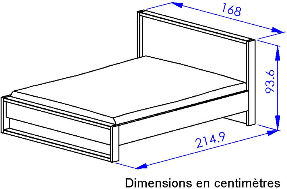 Gami Lit simple »ALANA« 1 tlg. Luxuriöses und qualitativ hochwertiges Bett 160 x 200