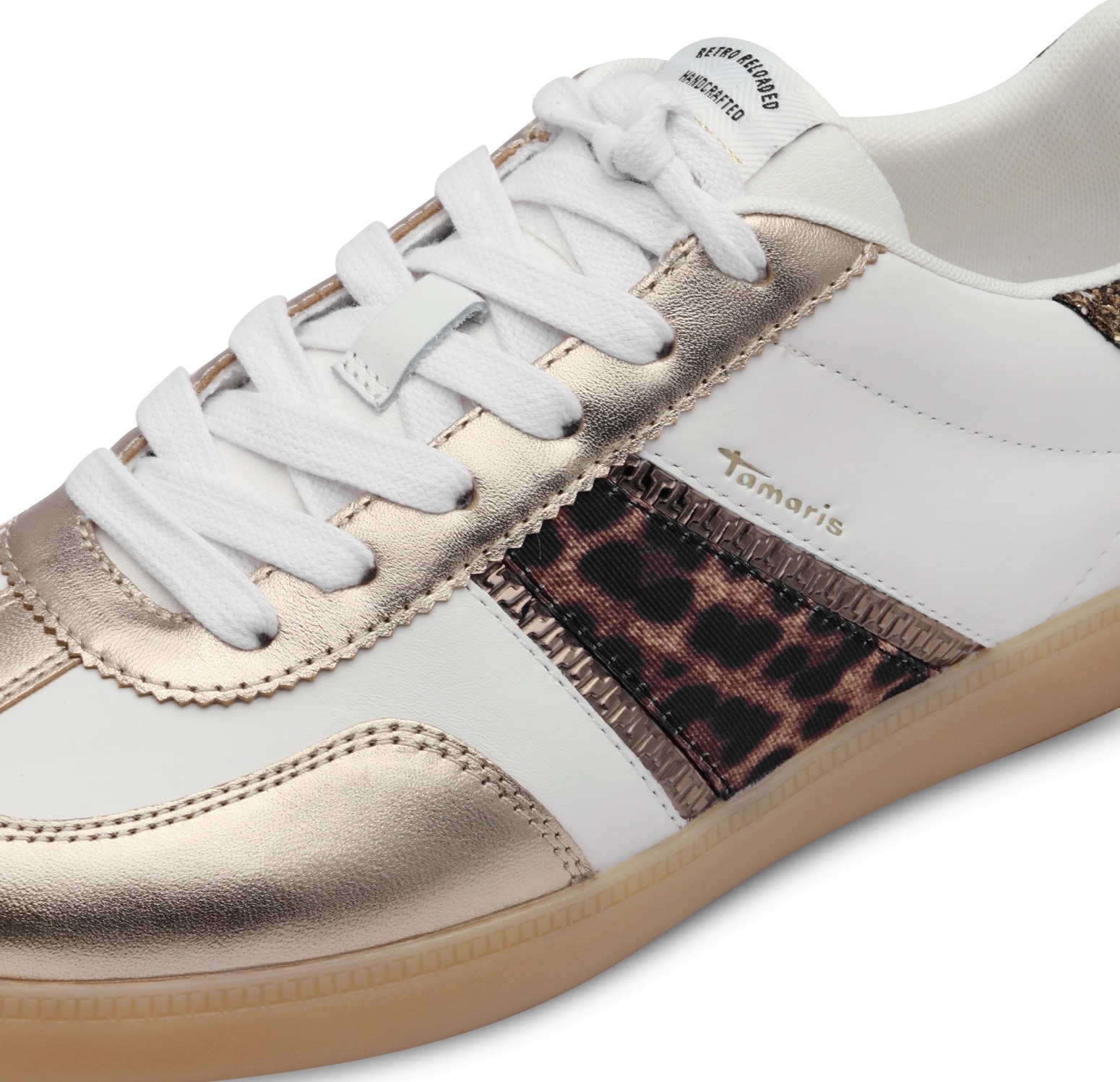 Tamaris Baskets à plateforme  , Freizeitschuh, Halbschuh, Schnürschuh mit Glitter an der Ferse